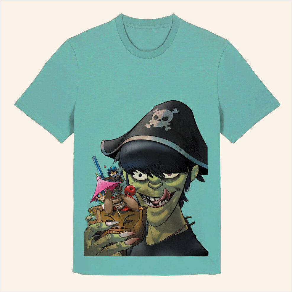 Gorillaz Merch 25 Pirate Cocktail T-Shirt Birthday Gifts For Boyfriend Gifts For Besties-1