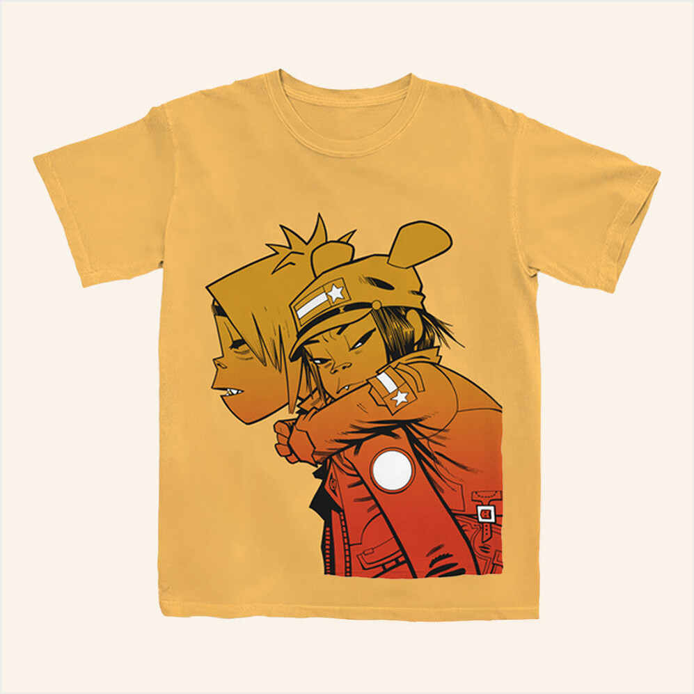 Gorillaz Merch 25 Sunset Piggyback T-Shirt Birthday Gift Ideas For Him Gifts For Besties-1