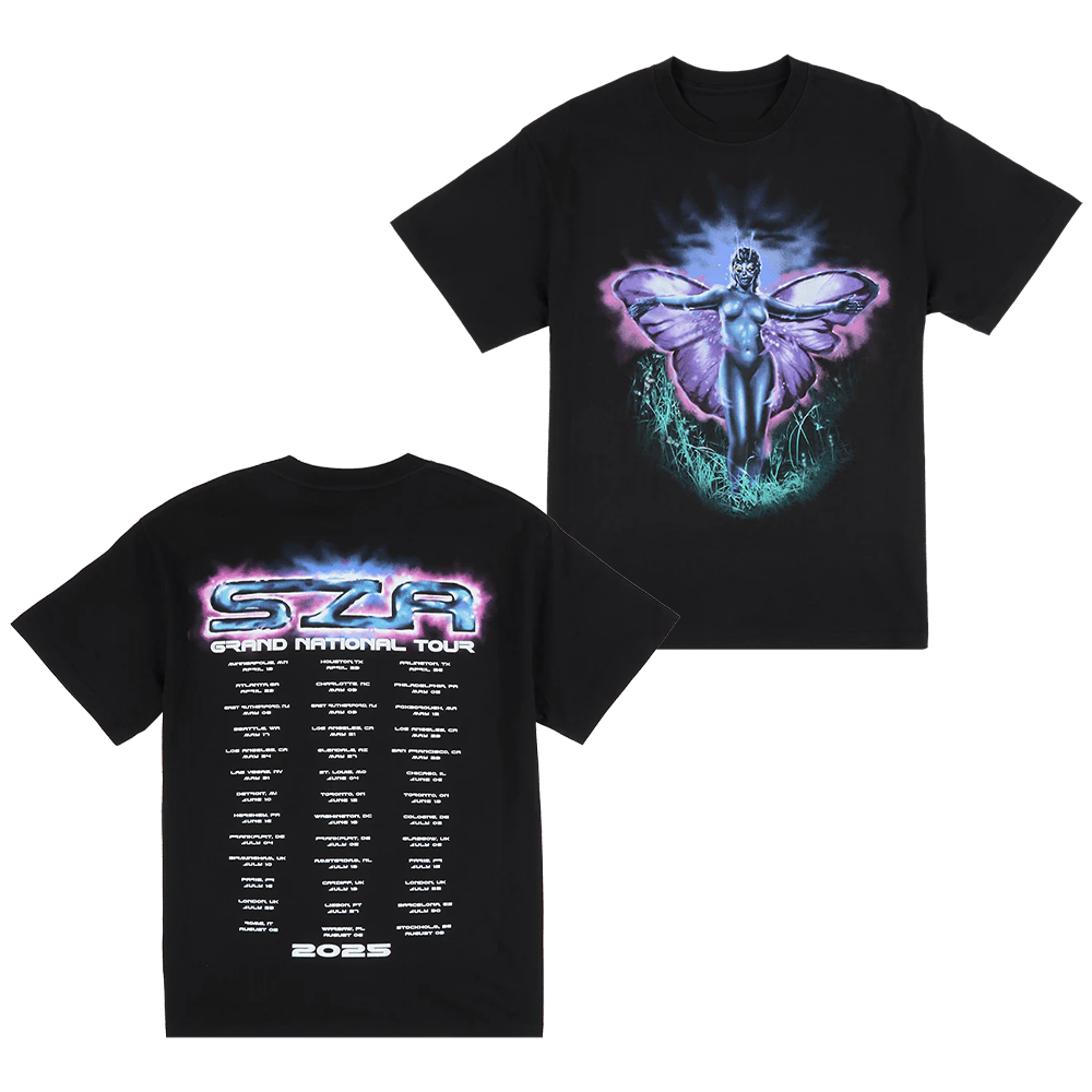 Grand National Tour Merch SZA Butterfly Grand National Tour 2025 T-Shirt SZA Merch Fans Gifts-1