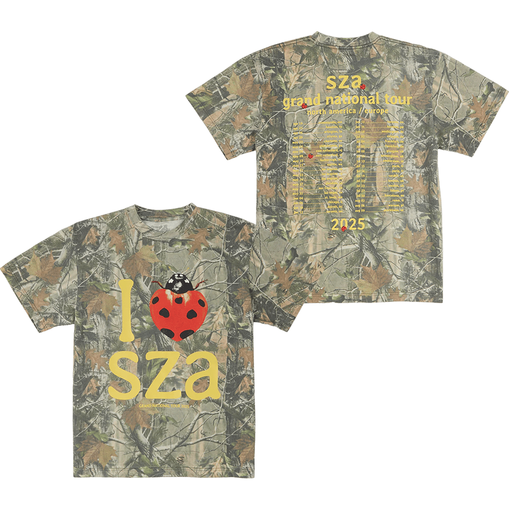 Grand National Tour Merch SZA Camo T-Shirt I Heart SZA Shirt Awesome Father's Day Gifts-1