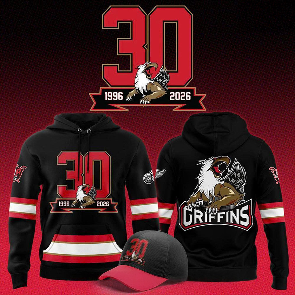 Grand Rapids Griffins 30th Anniversary Celebrations Special Hoodie Fan Merch Gifts For Dad-1
