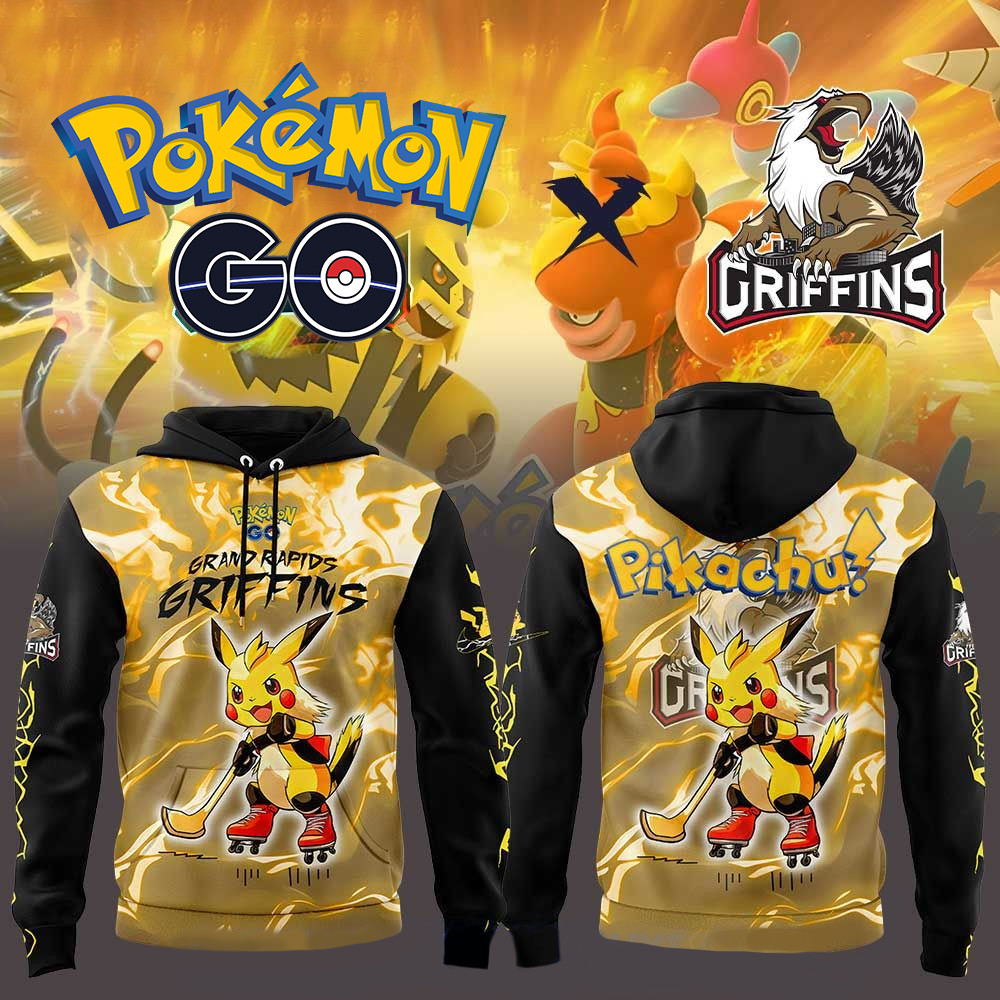 Grand Rapids Griffins x Pokemon GO 2025 Hoodie Good Fathers Day Gifts-1