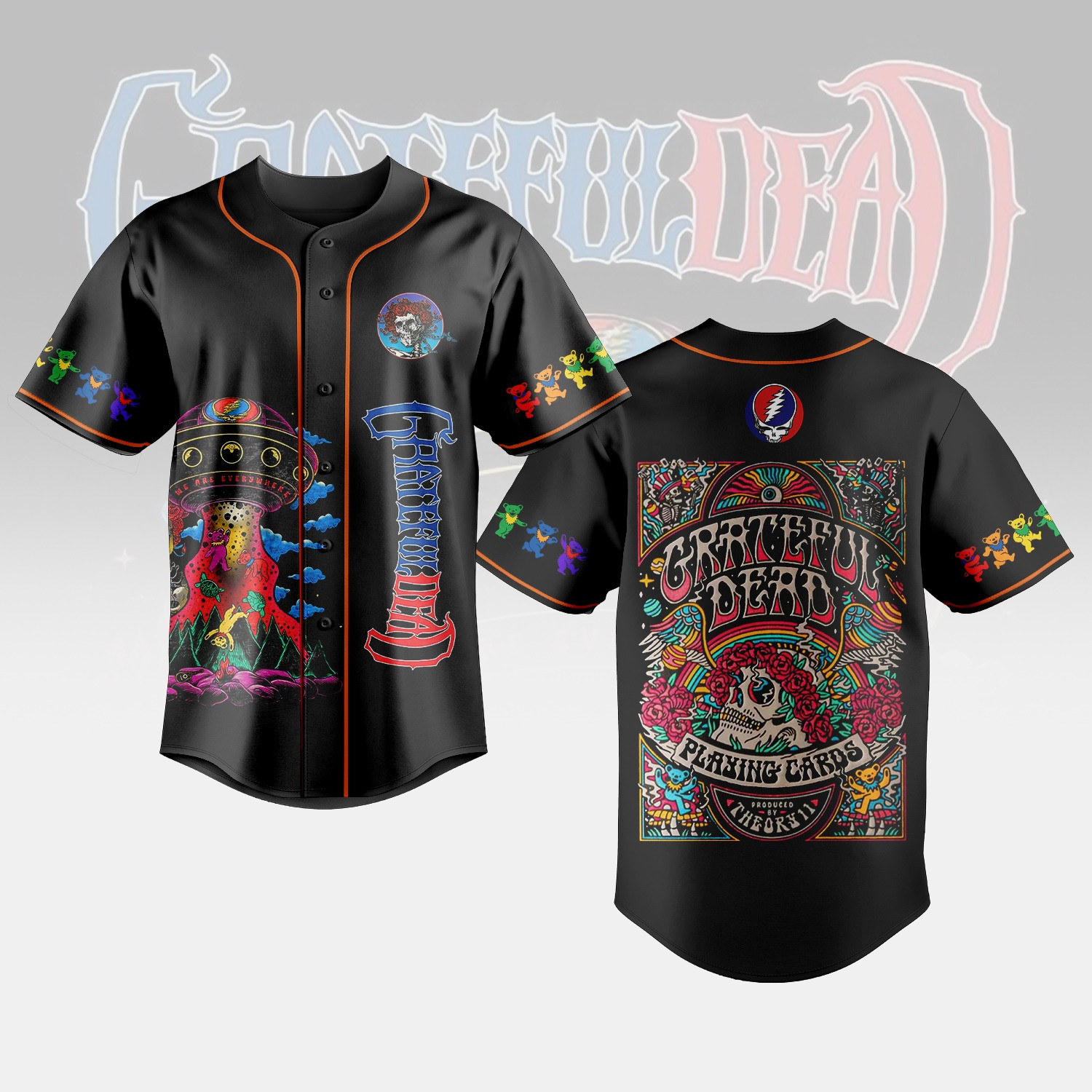 Grateful Dead Band Baseball Jersey For Fans-1 Grateful Dead Band Baseball Jersey For Fans-1