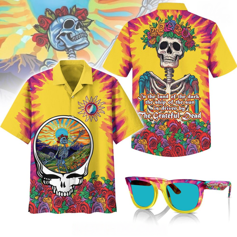 Grateful Dead Vibes Limited Hawaiian Shirt Grateful Dead Merch Father's Day Special Gifts For Dad-1