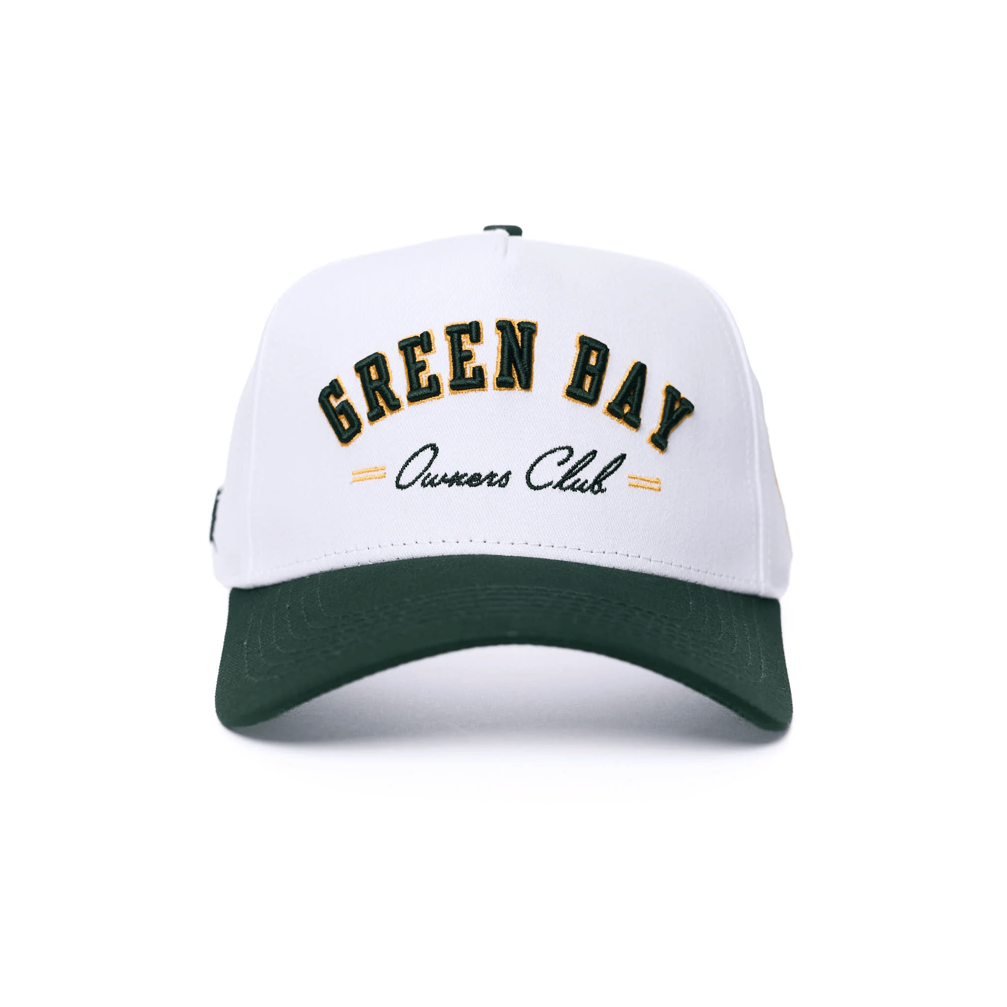Green Bay Owners Club White Green Embroidered Hat Green Bay Merch Top Father's Day Gifts-1