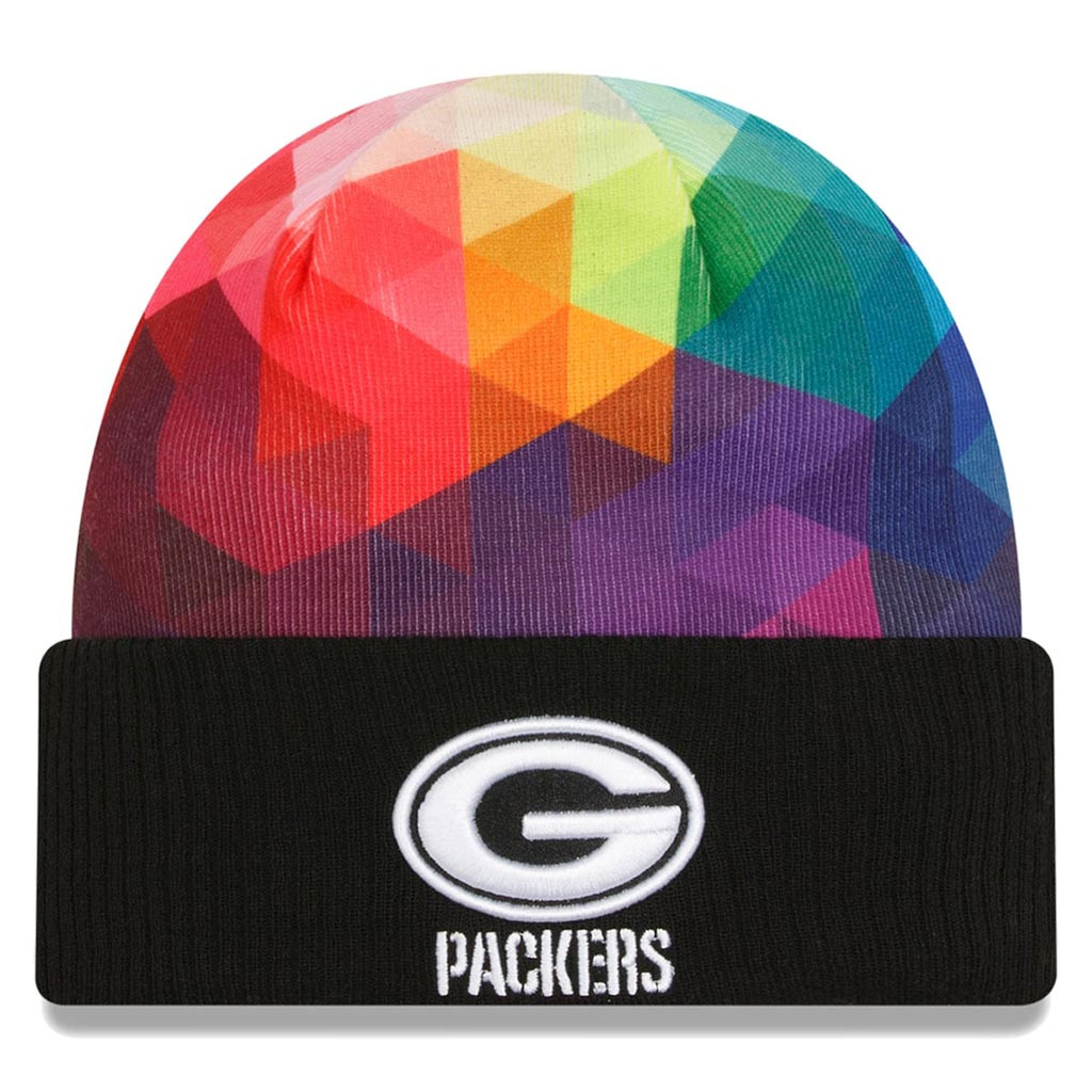 Green Bay Packers Crucial Catch NFL Beanie 2025 Rainbow Packers Merch Best Gift For Dad-1