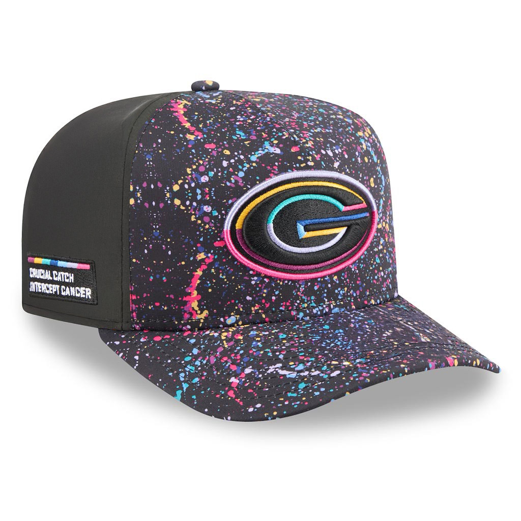 Green Bay Packers Crucial Catch NFL Hat 2025 Rainbow Packers Merch Husband Gifts-1