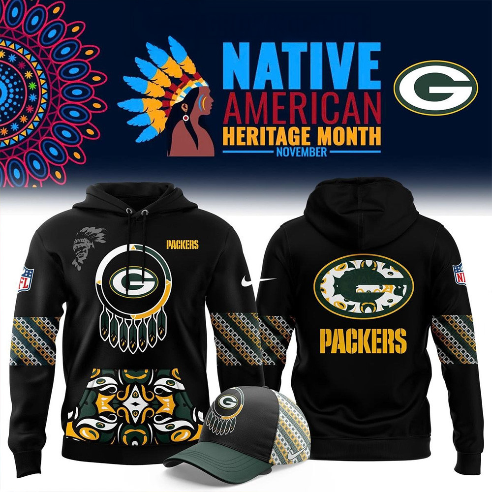 Green Bay Packers Native American Heritage Month Hoodie Green Bay Packers Merch Fans Gifts-1