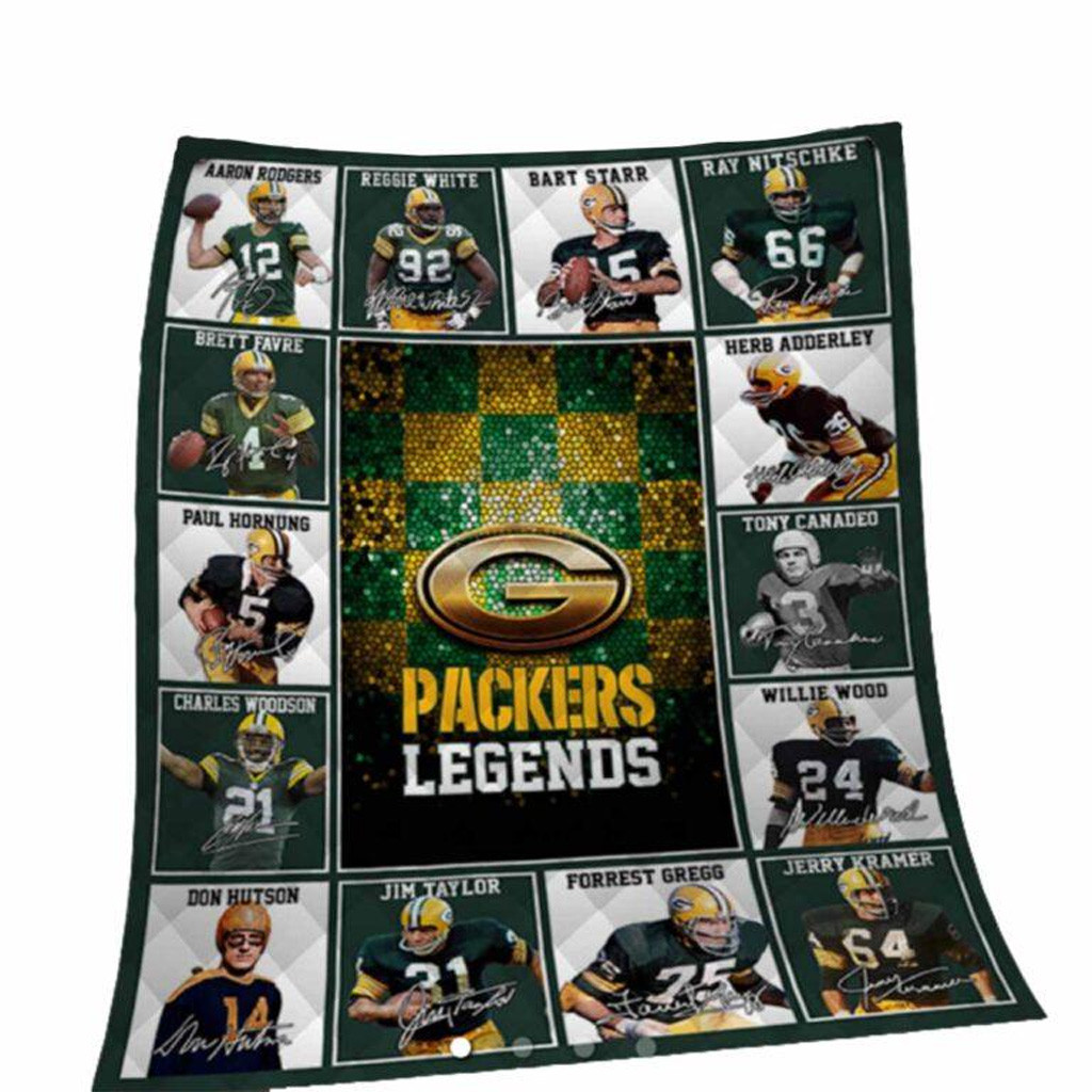 Green Bay Packers X Legends Blanket Packers Merch Presents For Football Fans-1