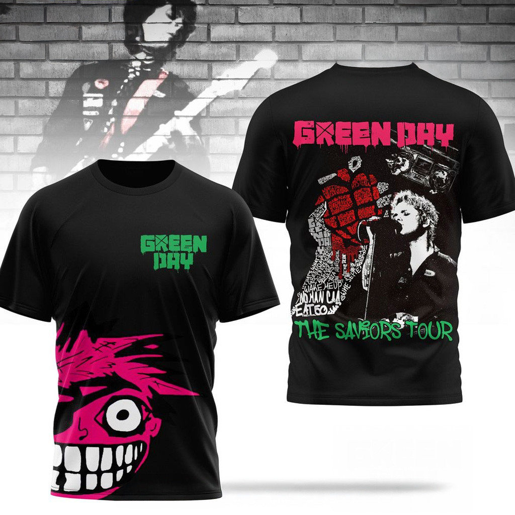 Green Day The Saviors Tour 2025 Shirt Gifts For Music Fans-1