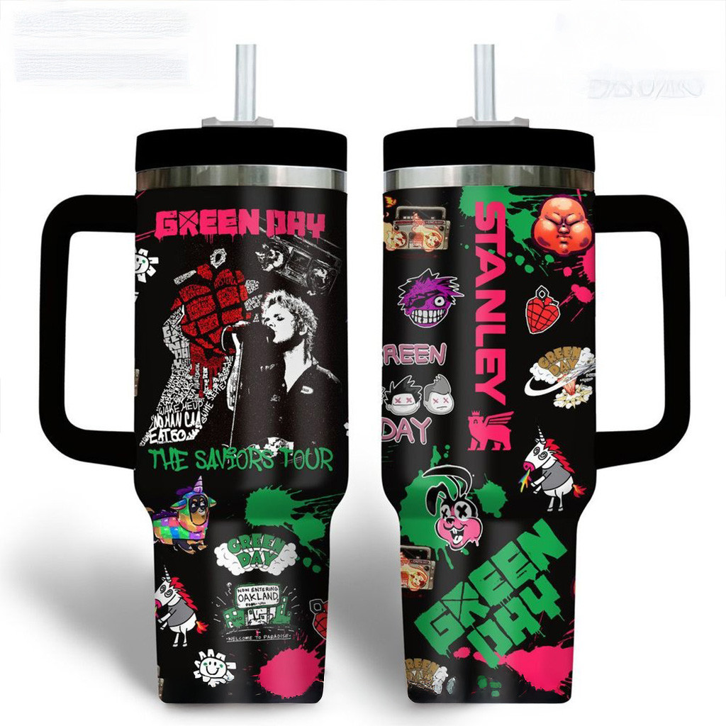 Green Day The Saviors Tour 2025 Stanley Tumbler Gifts For Music Fans-1