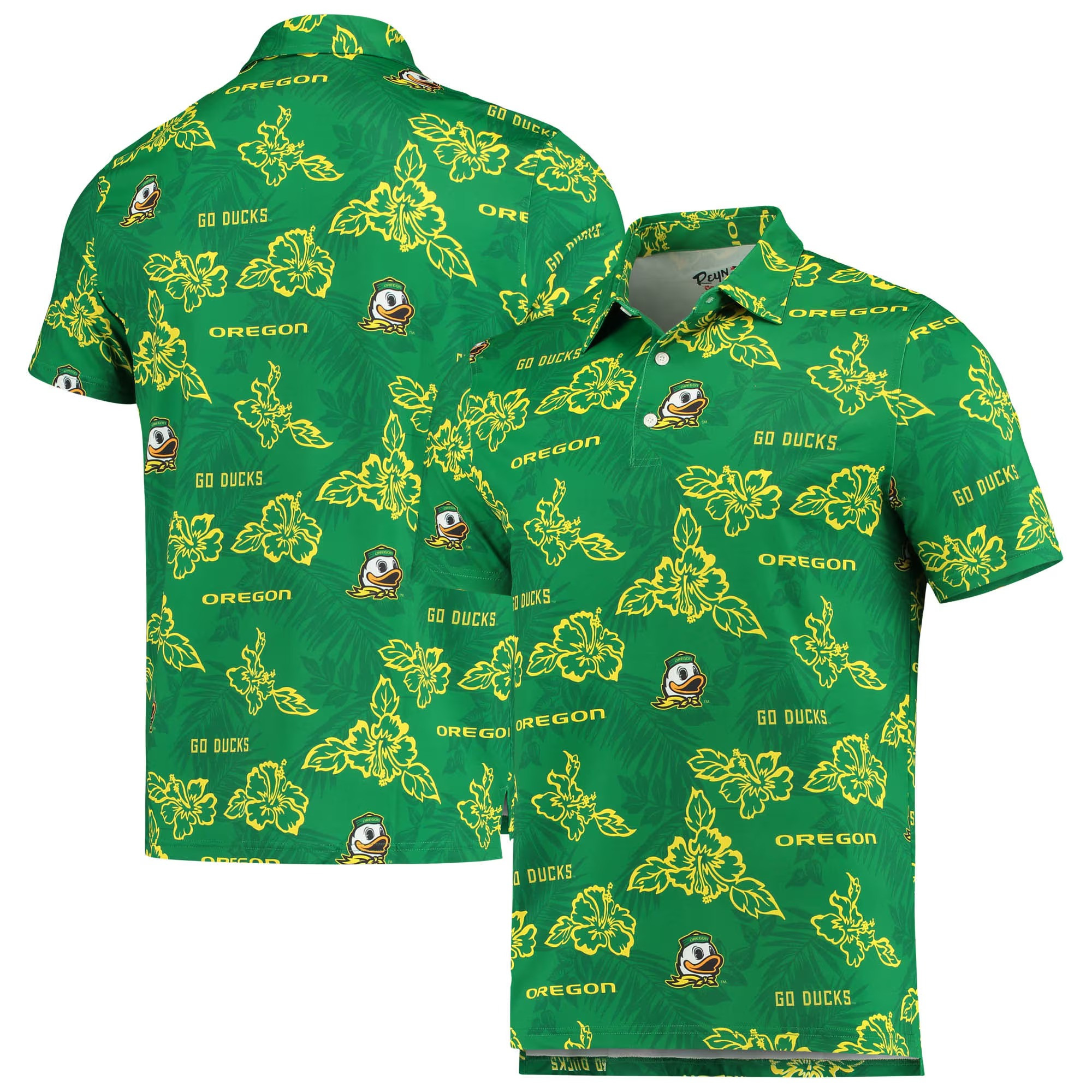 Green Oregon Ducks Polo Shirt NCAA Aloha Shirt Fathers Day Gift From Daughter-1