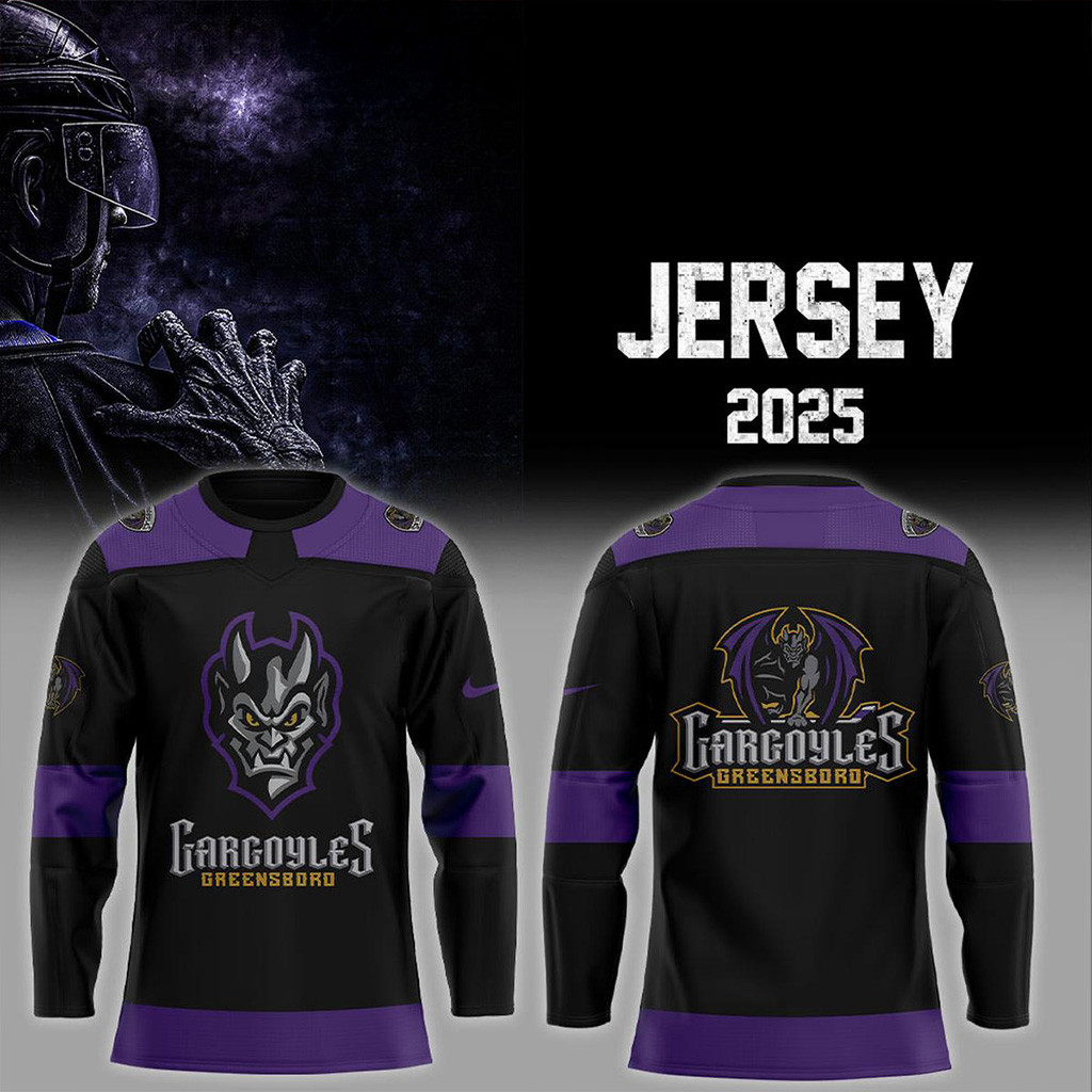 Greensboro Gargoyles Stone To Storm 2025 Hockey Jersey Greensboro Gargoyles Merch-1