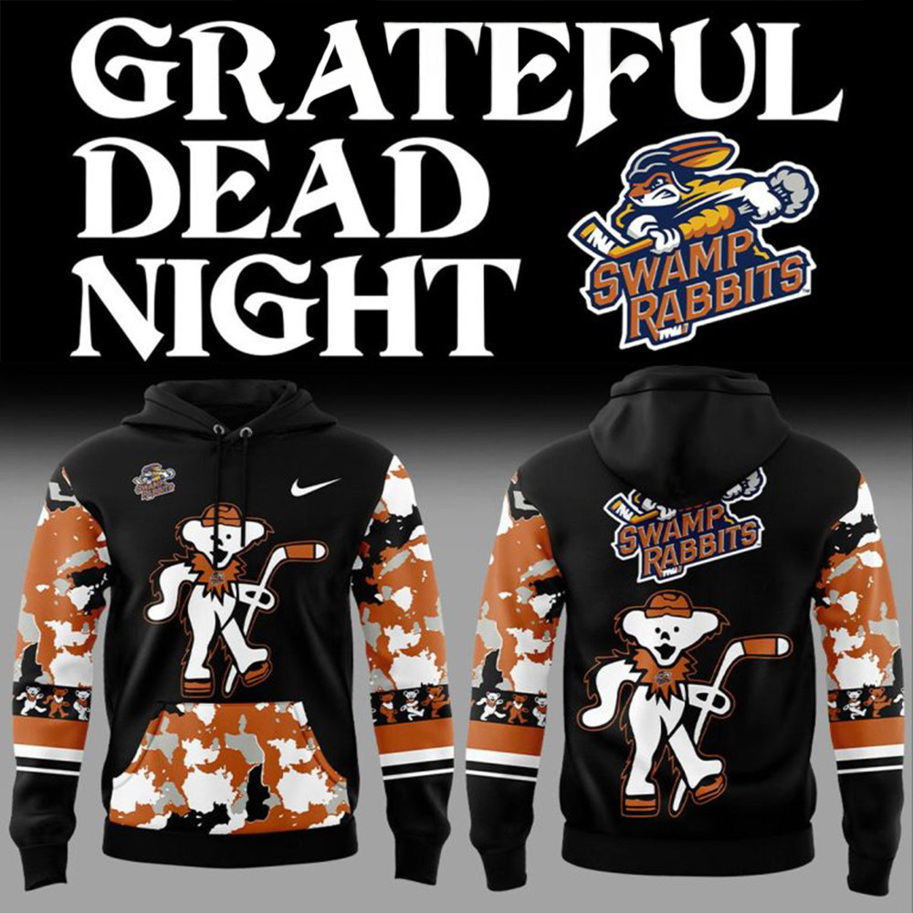 Greenville Swamp Rabbits Grateful Dead Night 2024 Hockey Time Hoodie Ice Hockey Fan Gifts-1