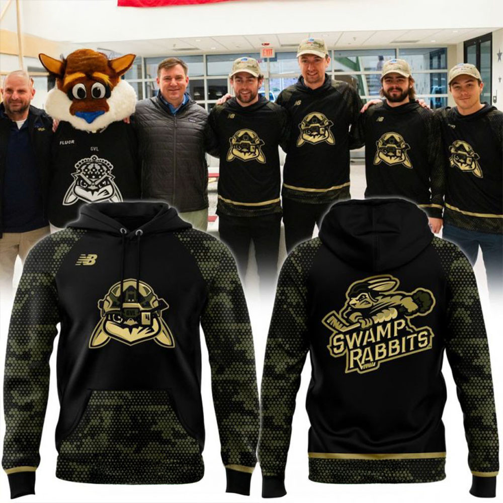 Greenville Swamp Rabbits Military Appreciation Hoodie Top Father's Day Gifts-1