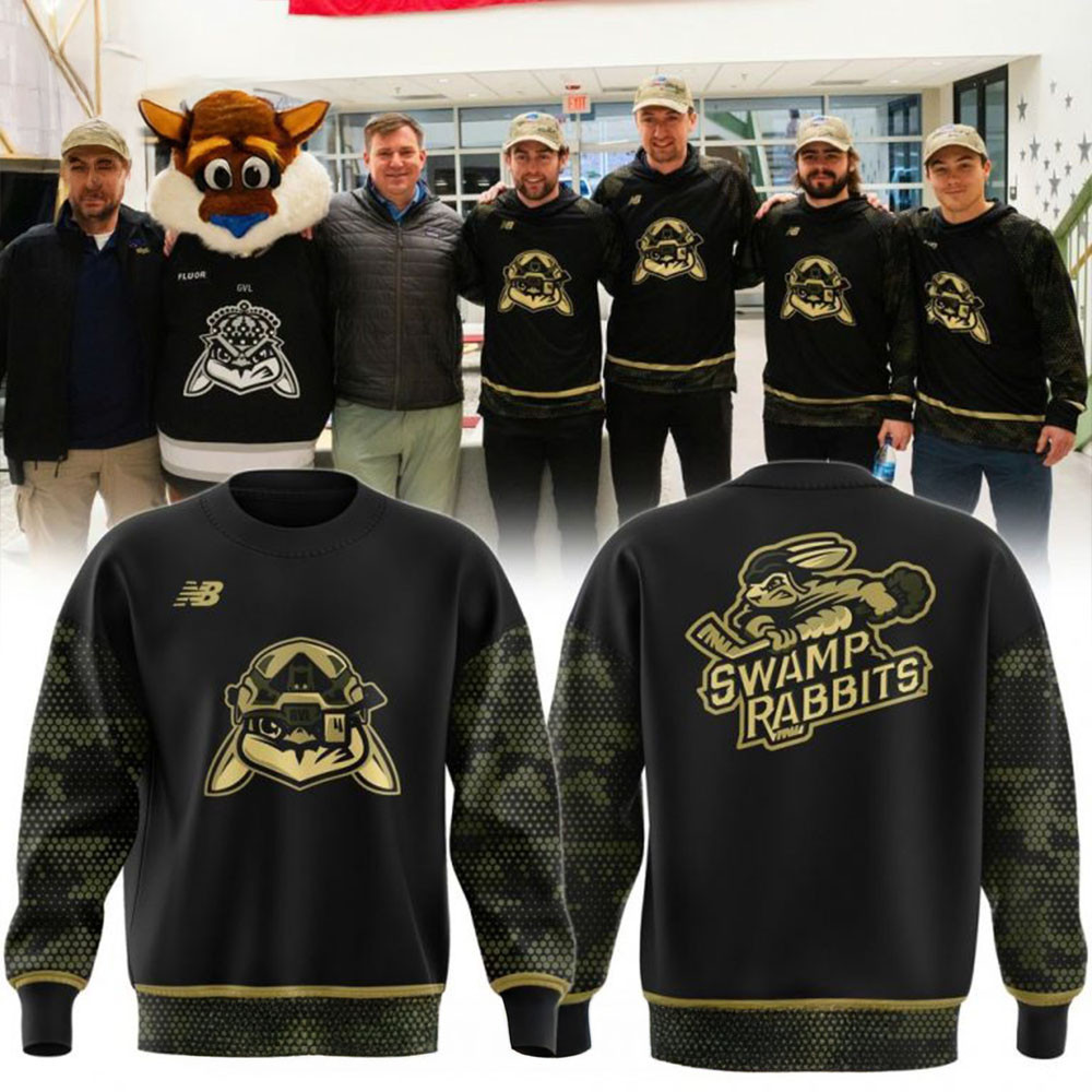 Greenville Swamp Rabbits Military Appreciation Sweatshirt Top Father's Day Gifts-1