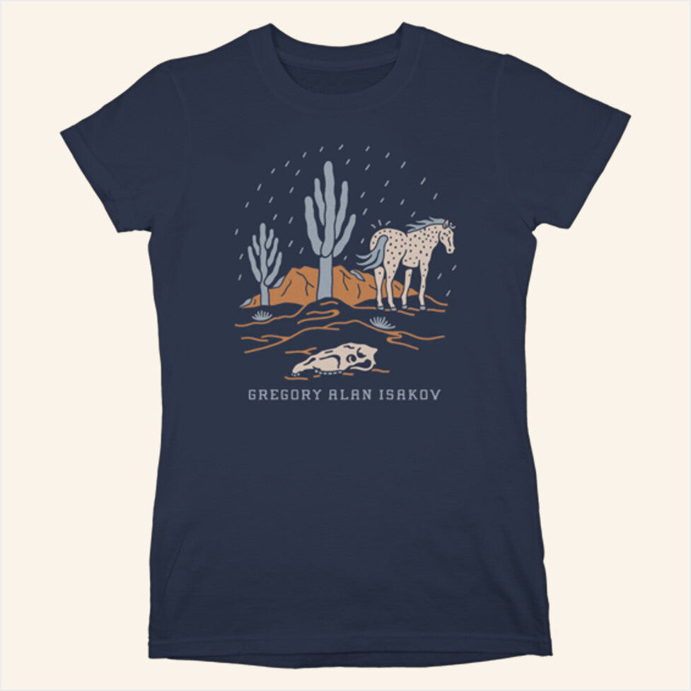 Gregory Alan Isakov Merch Desert Rain Ladies T-Shirt Gift Ideas For Wife Gifts For Friends-1