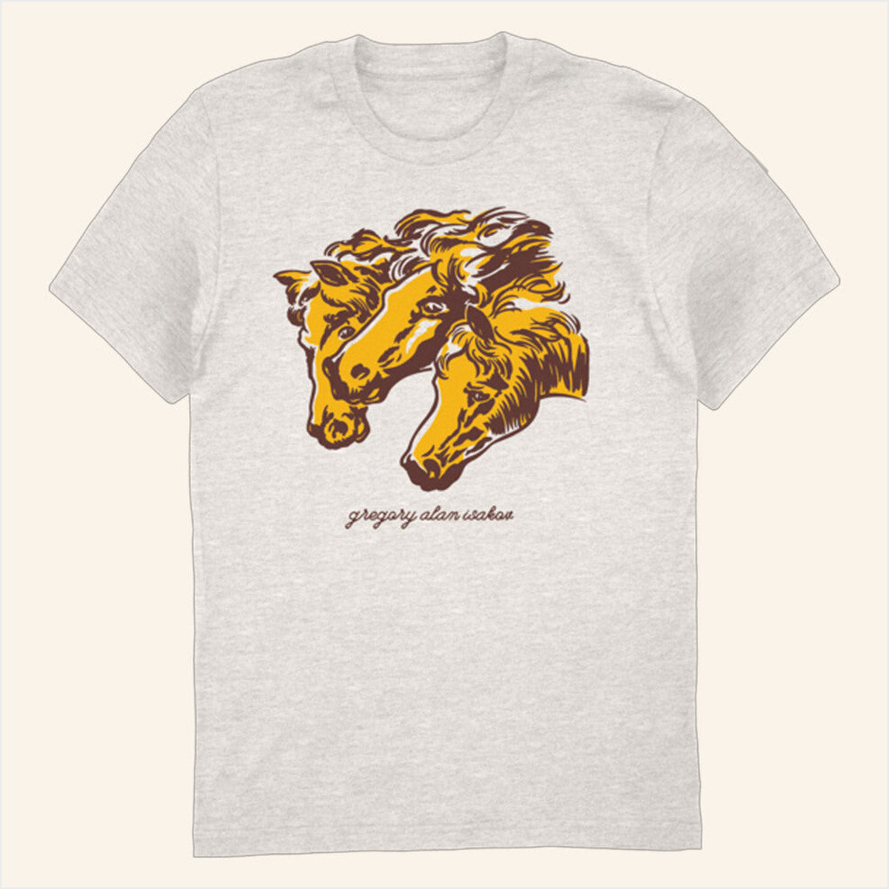 Gregory Alan Isakov Merch Three Horses T-Shirt Gifts For Friends Birthday Gifts For Her-1