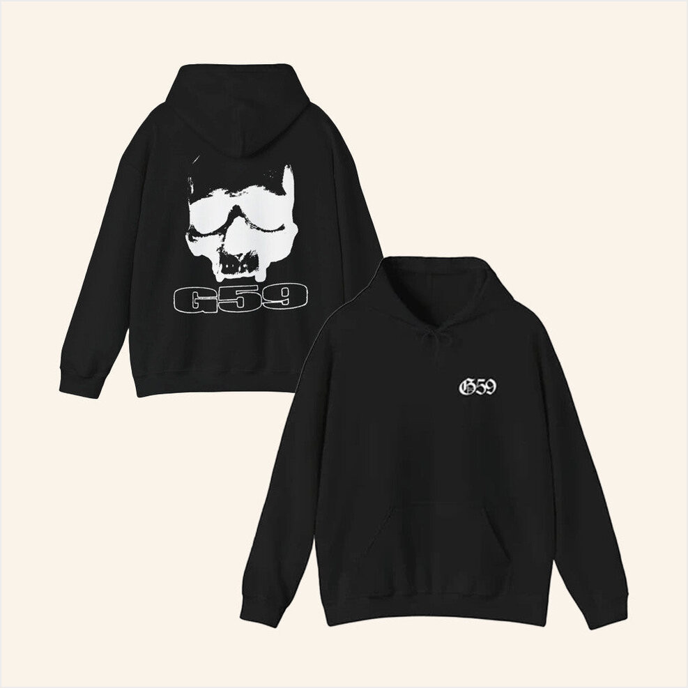 Grey59 Merch G59 Merch Skull Logo Black Hoodie Gifts For Dudes Birthday Gifts For Best Friend-1