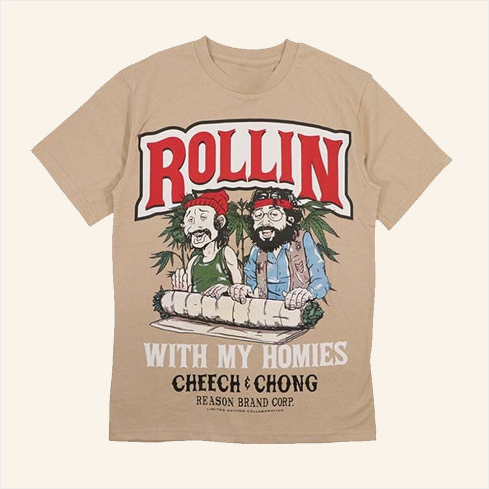 Growaround Merch Reason Clothing Cheech Chong Rollin T-Shirt Best Friends Gifts Gifts For BFF-1