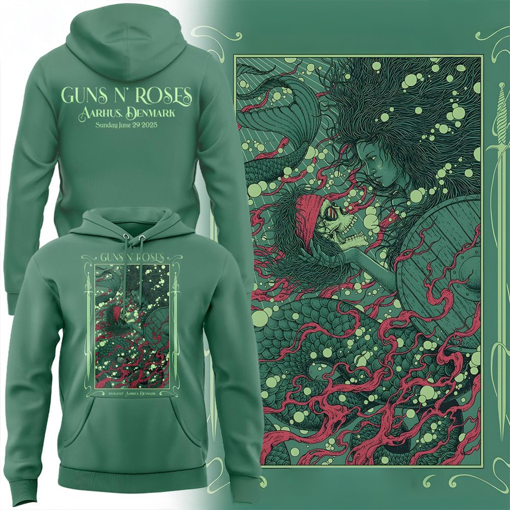 Guns N' Roses World Tour To Aarhus 2025 Hoodie Guns N' Roses Merch Gifts For Dad-1