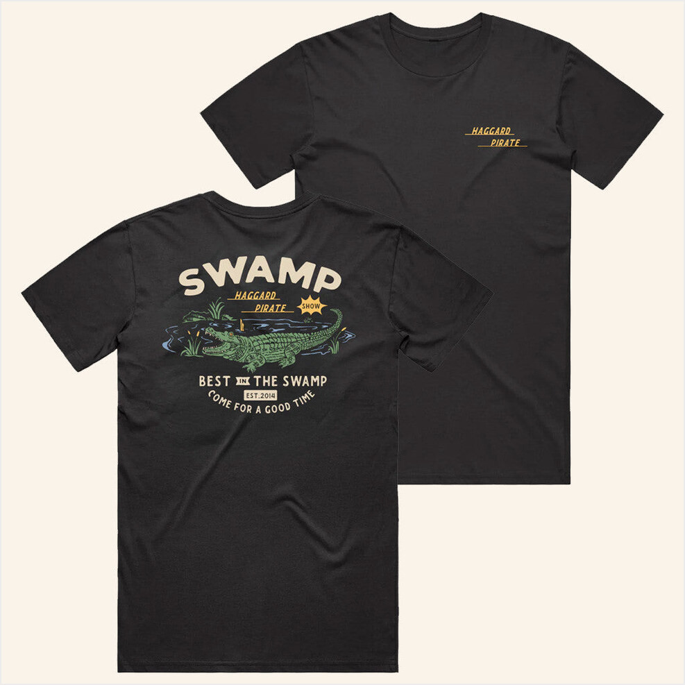 Haggard Pirate Merch Swamp Show T-Shirt Present For Husband Birthday Gifts For Besties-1