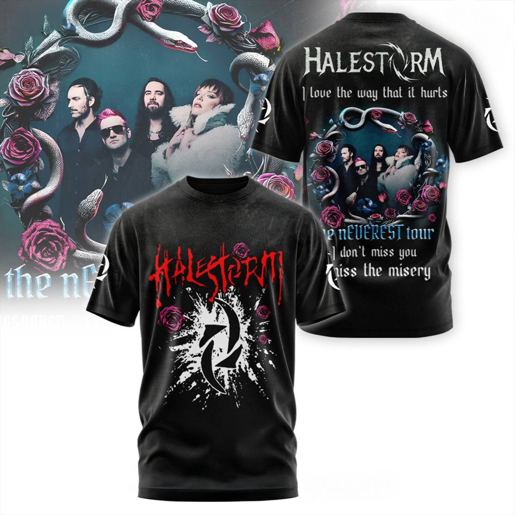 Halestorm The Neverest Tour Special T-Shirt Halestorm Merch Gifts For Rock Band Fans-1