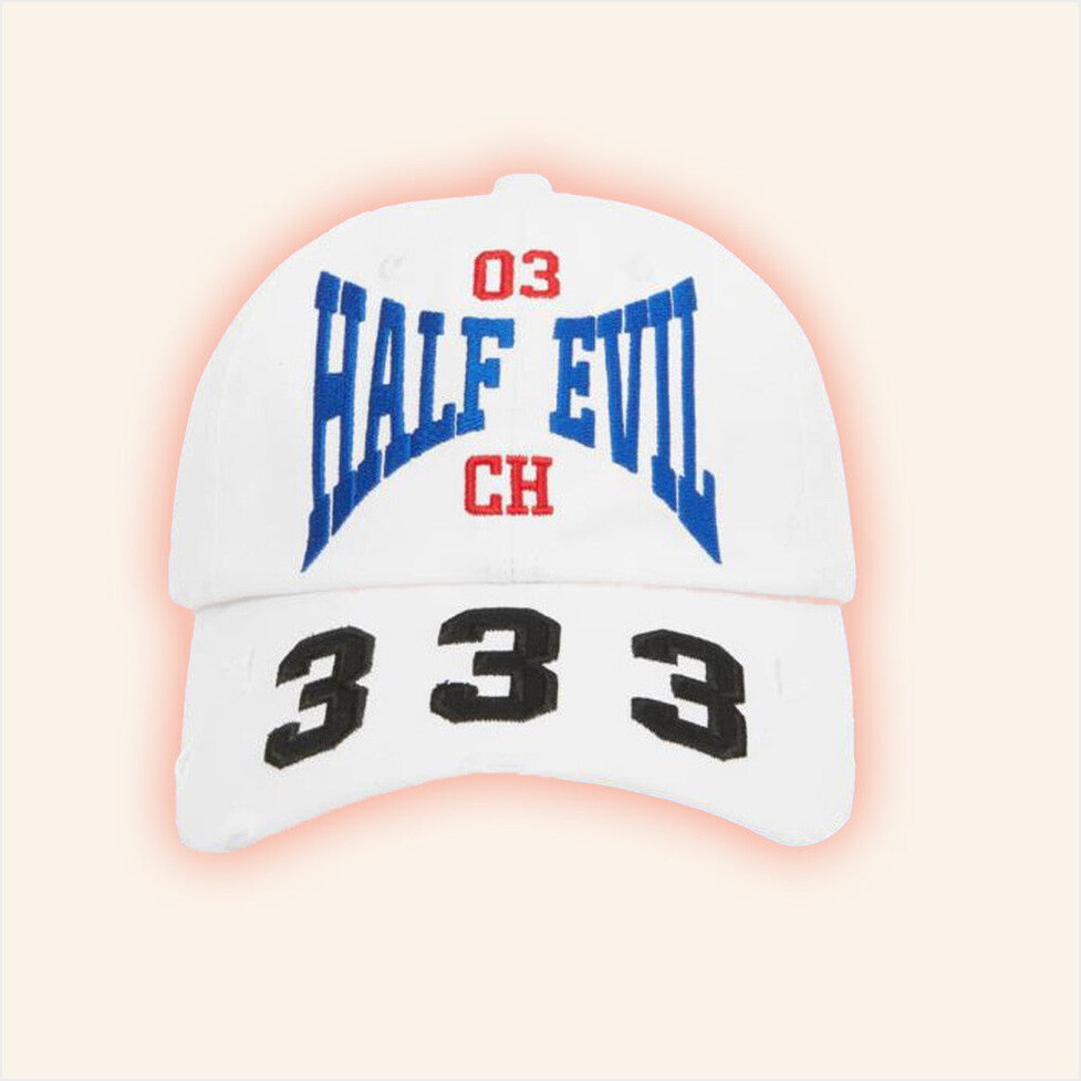 Half Evil CO Merch White 03 Half Evil Hat Embroidered Birthday Gifts For Dudes Gifts For BFF-1