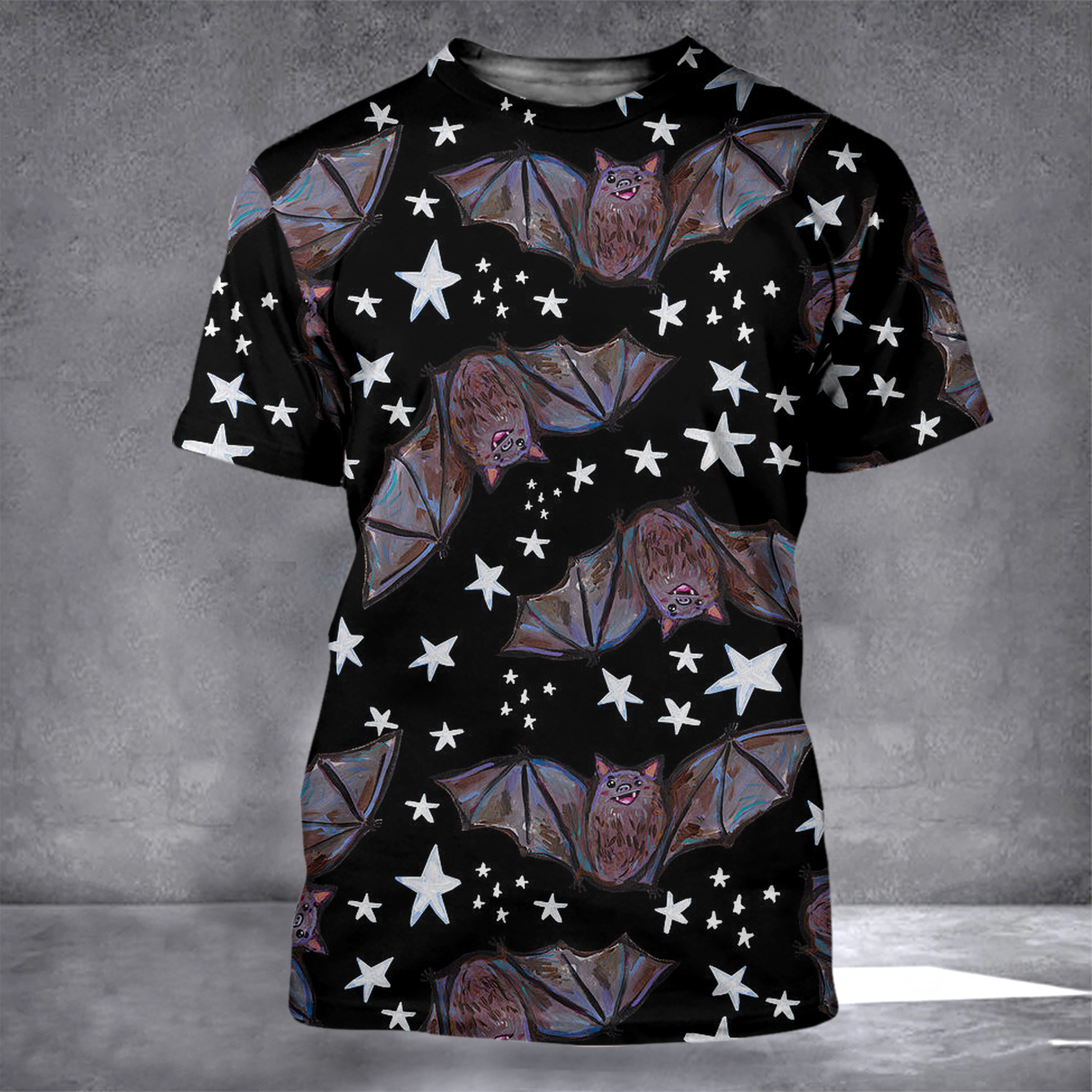 Halloween Bat Pattern Shirt Creepy Horror 3D T-Shirt Gifts For Halloween-1