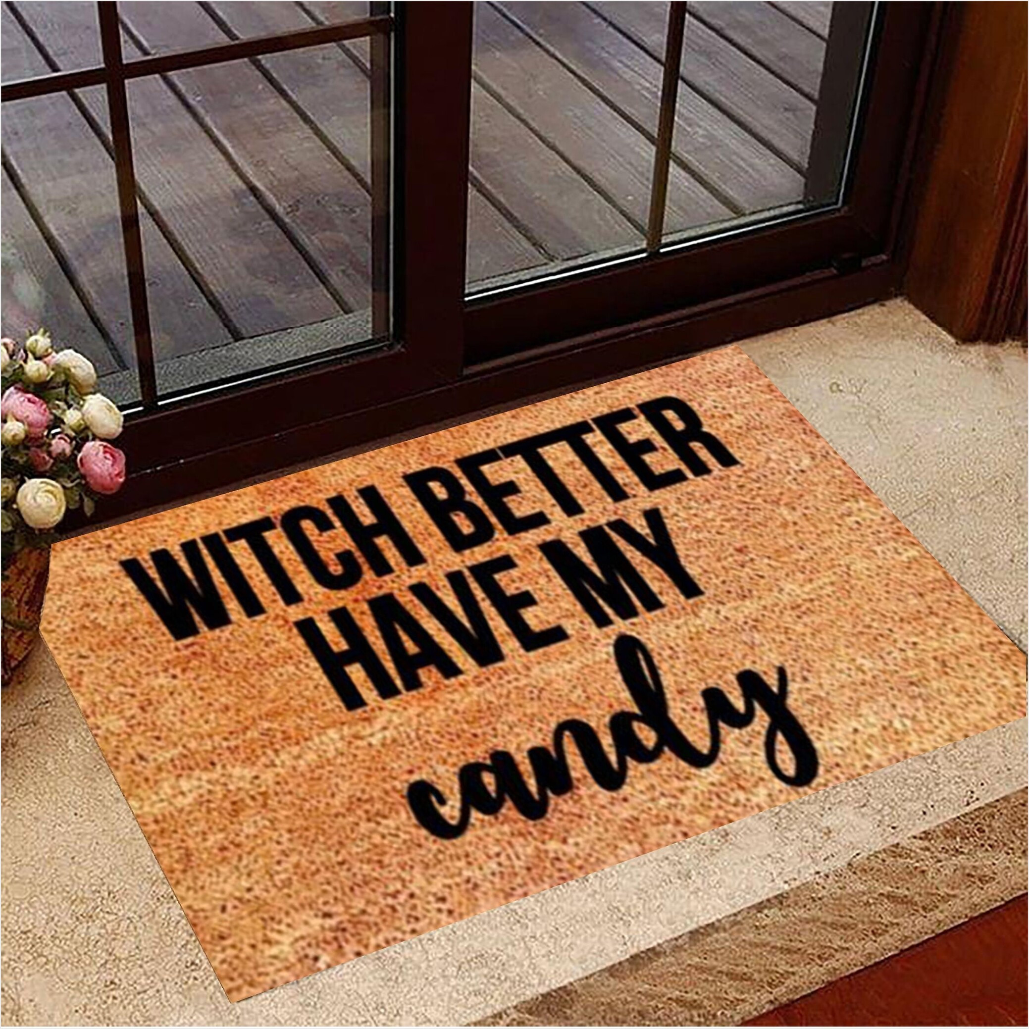 Halloween Witch Doormat Funny Sayings Witch Better Have My Candy Halloween Home Decor-1