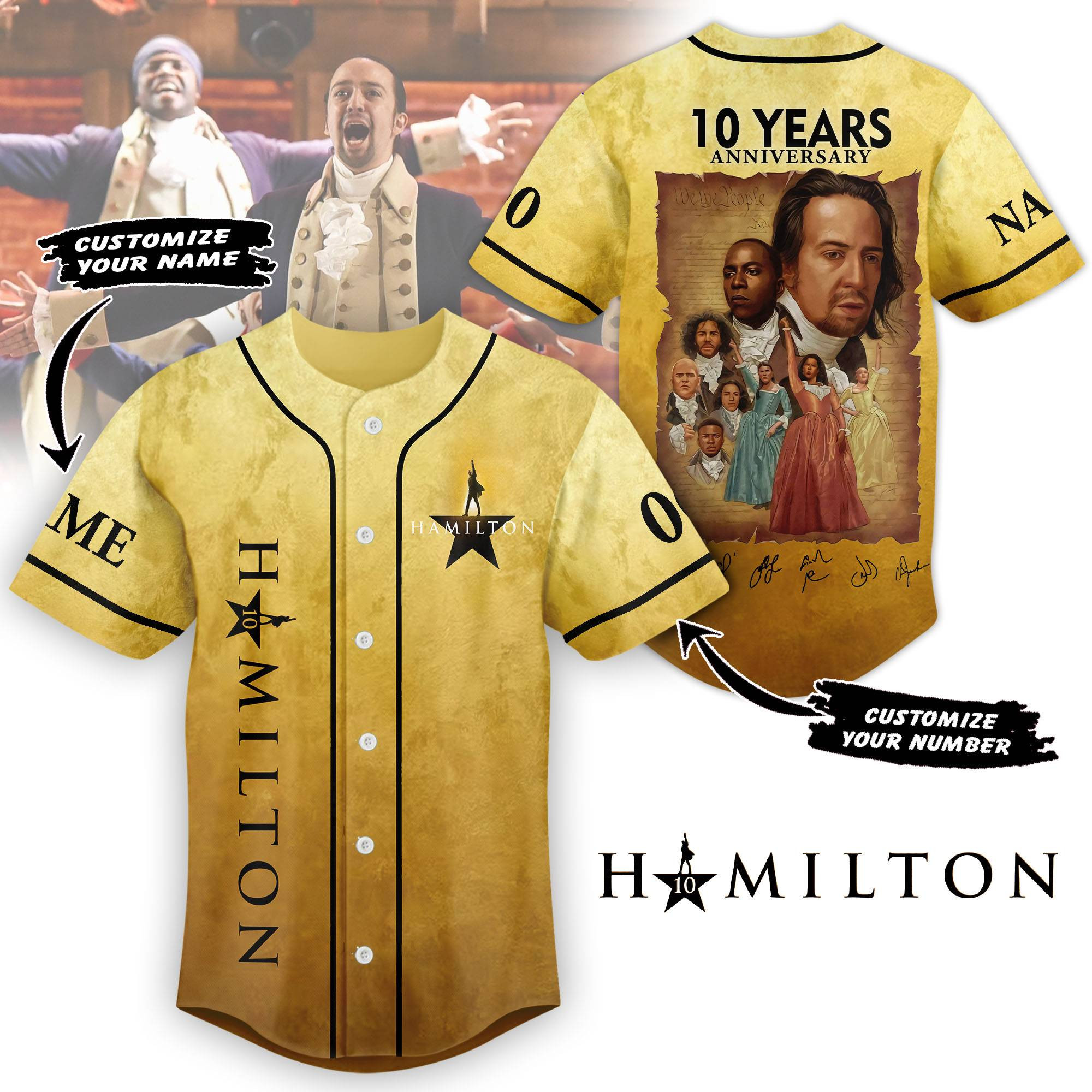 Hamilton Music Personalized Baseball Jersey For Fans-1