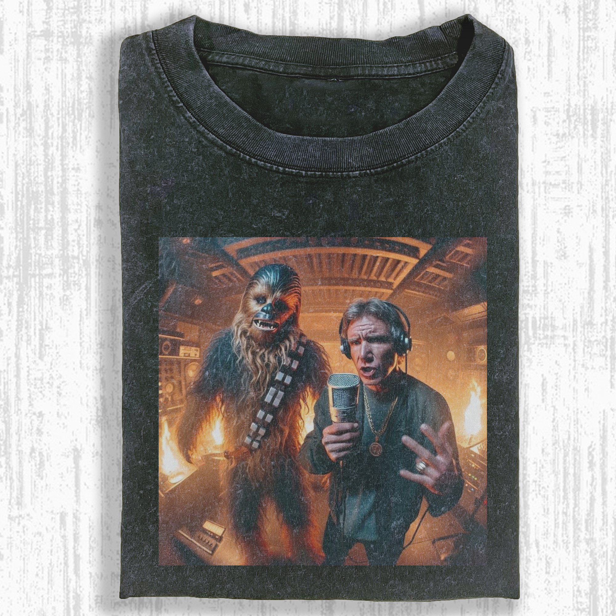 Han Solo Chewbacca Tshirt Star Wars Gift Ideas For Guys-1