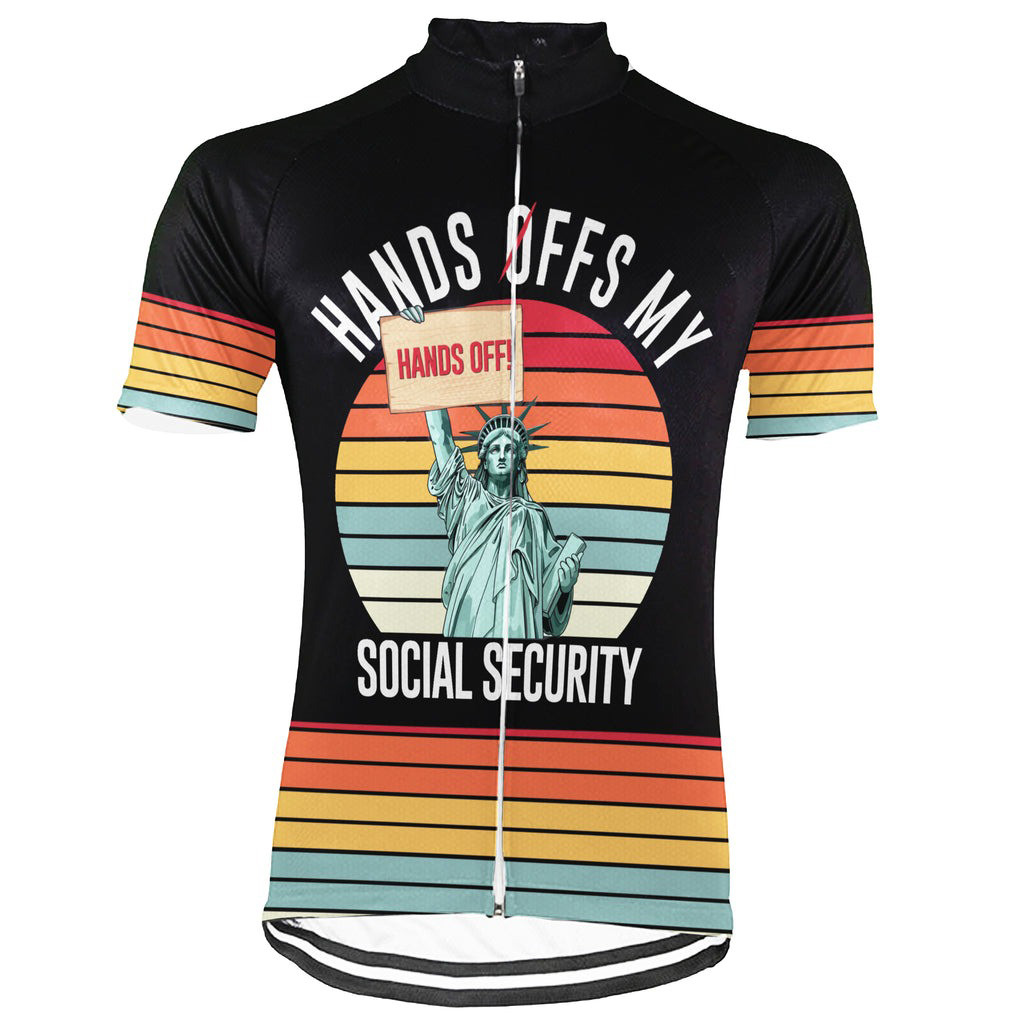Hands Off My Social Security Short Sleeve Cycling Jersey Gifts For Bike Riders-1