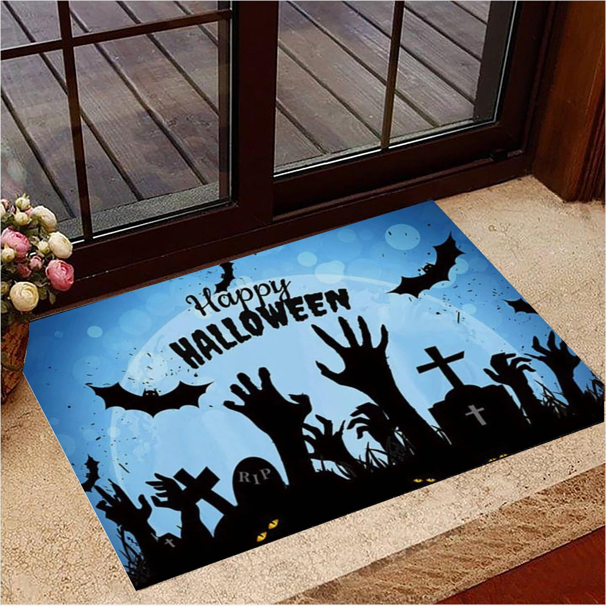 Happy Halloween Doormat For Front Door Halloween Decorations Indoor Mat Gifts For Best Friend-1