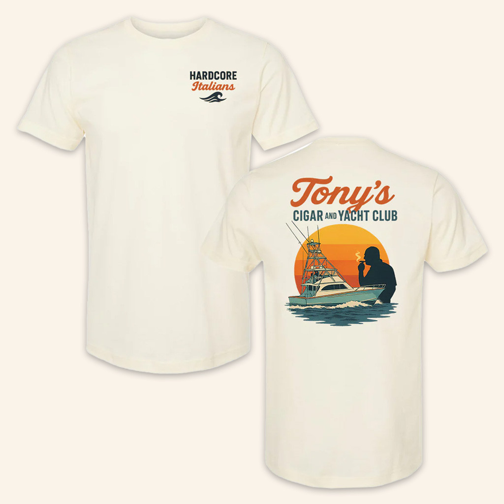 Hardcoreitalians Merch Tony's Cigar And Yacht Club T-Shirt Gifts For Boyfriend-1 Hardcoreitalians Merch Tony's Cigar And Yacht Club T-Shirt Gifts For Boyfriend-1