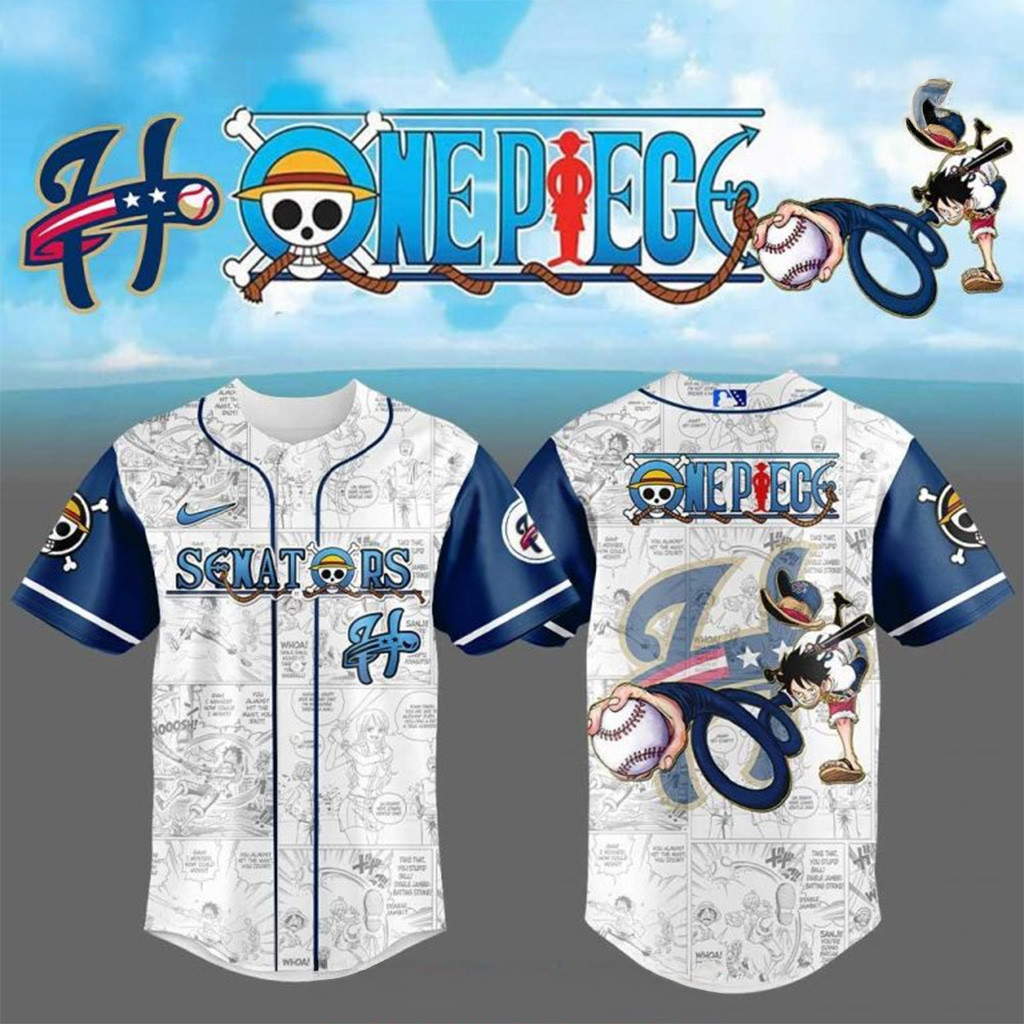 Harrisburg Senators x One Piece Night Game 2025 Baseball Jersey Harrisburg Senators Merch-1