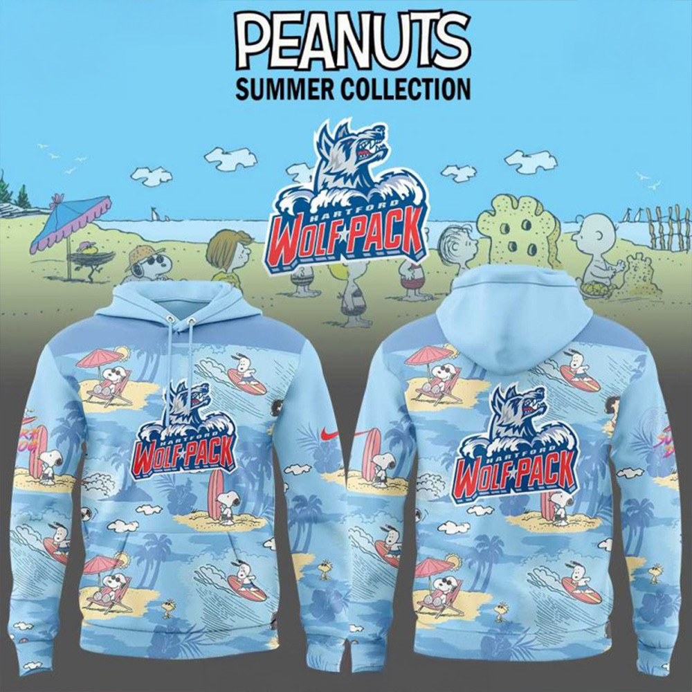 Hartford Wolf Pack Peanuts Summer Collection Hoodie Top Father's Day Gifts-1