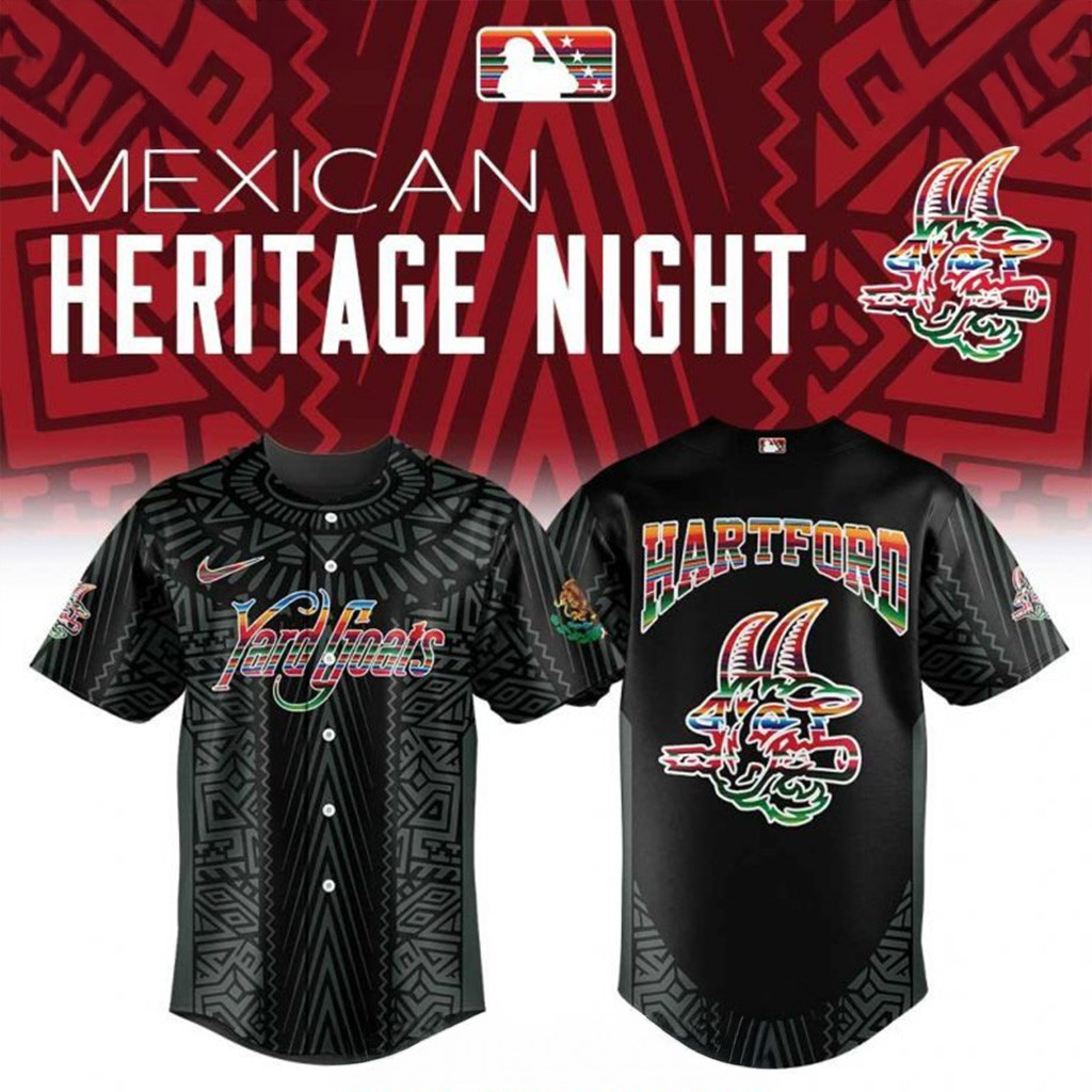 Hartford Yard Goats Mexican Heritage Night Special Baseball Jersey Goats Merch Fans Gifts-1