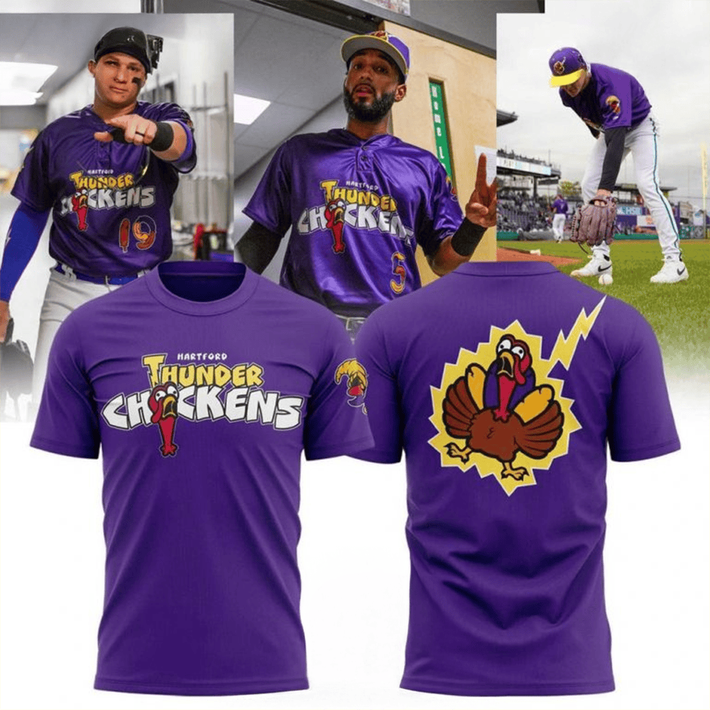 Hartford Yard Goats Thunder Chickens Special Edition T-Shirt Hartford Yard Goats Merch-1