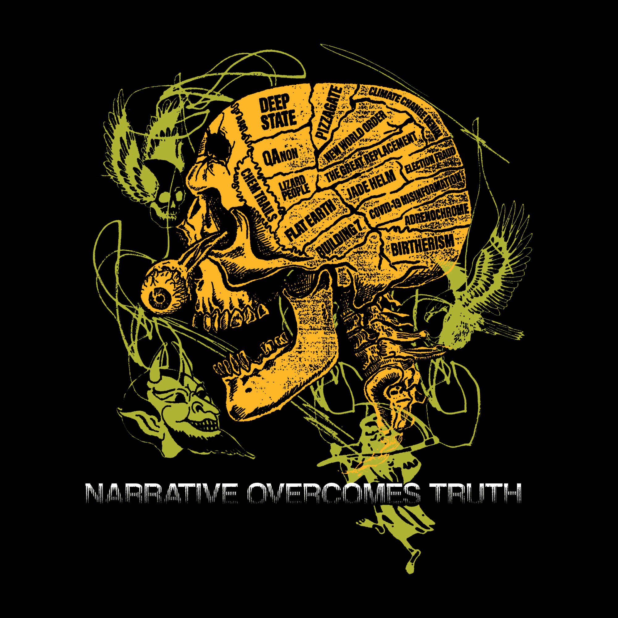 Hasanabi Merch Hasan Piker Merch Skull T-shirt-1