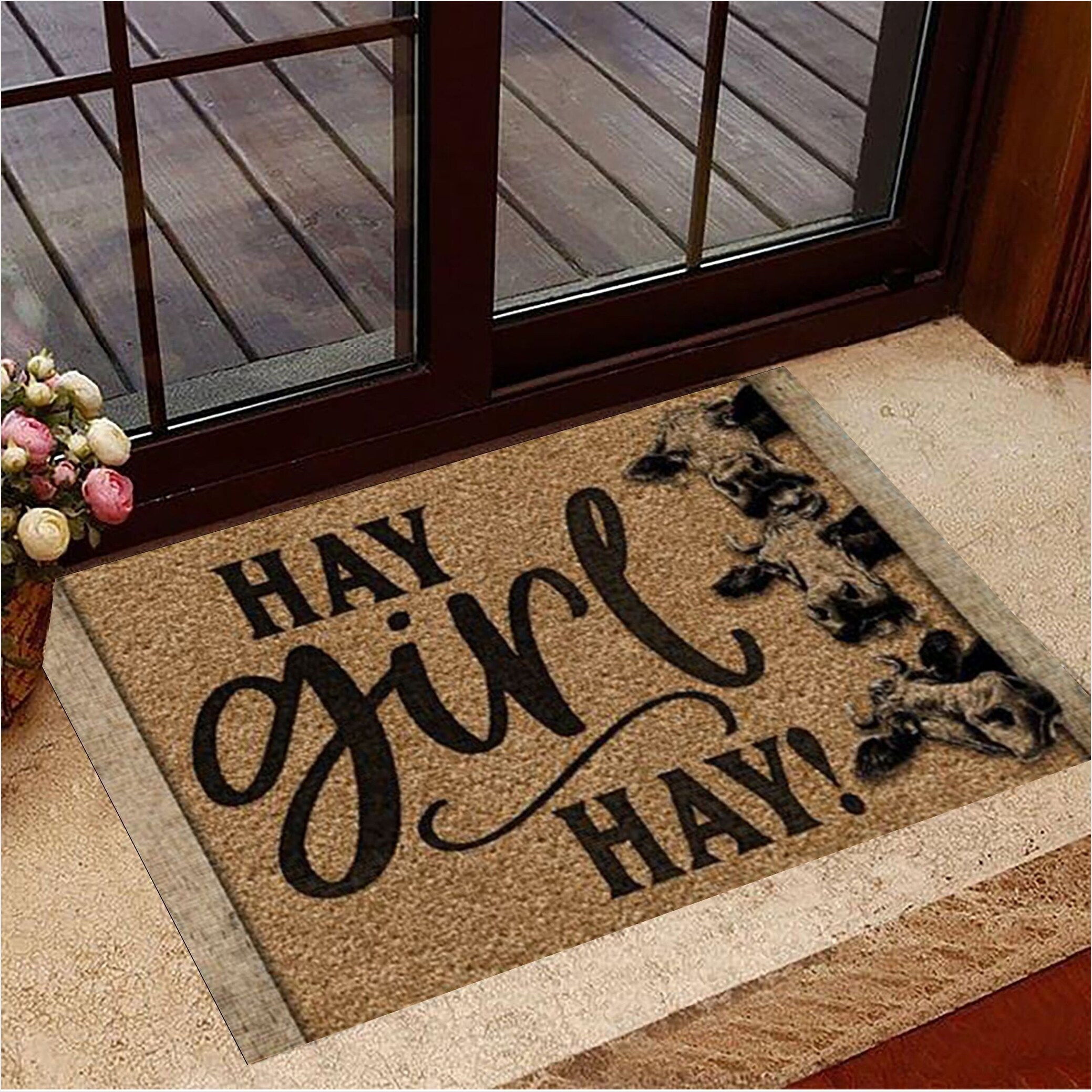 Hay Girl Hay Cow Doormat Indoor Welcome Mat New Home Gifts Birthday Gifts For Friends-1