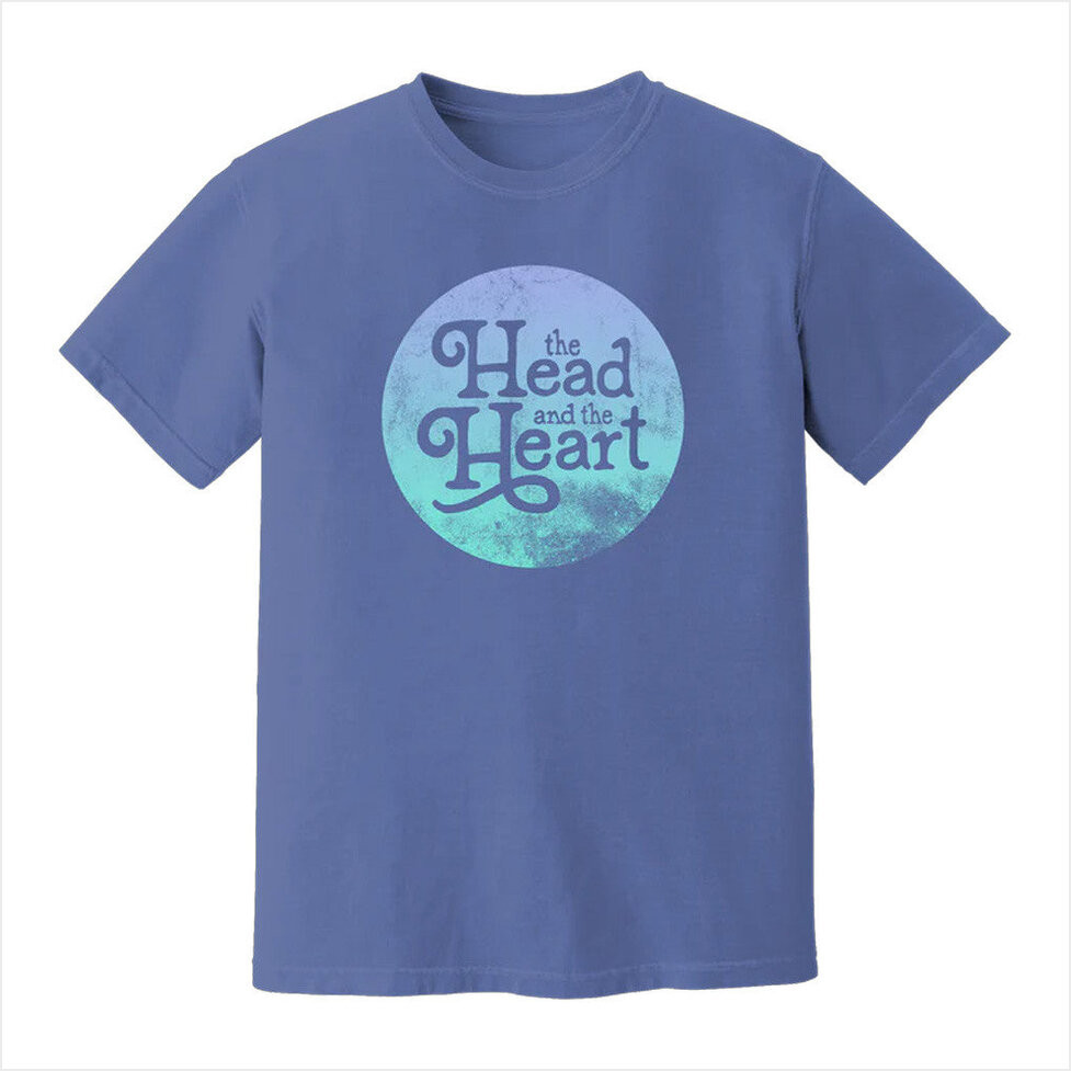 Head And The Heart Merch Periwinkle Gradient T-Shirt Presents For Music Lovers Gifts For BFF-1