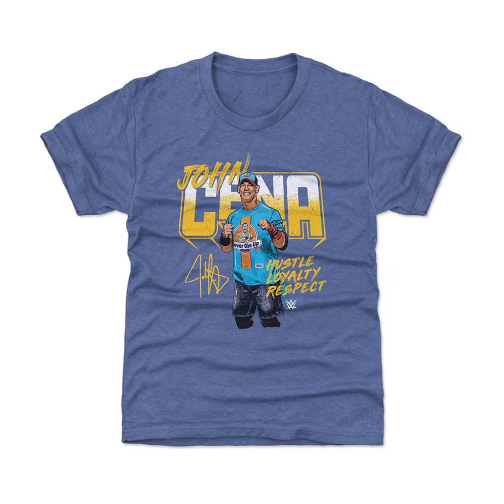 Heather Blue John Cena Hustle Loyalty Respect Marker T-Shirt Special Gift For Father-1