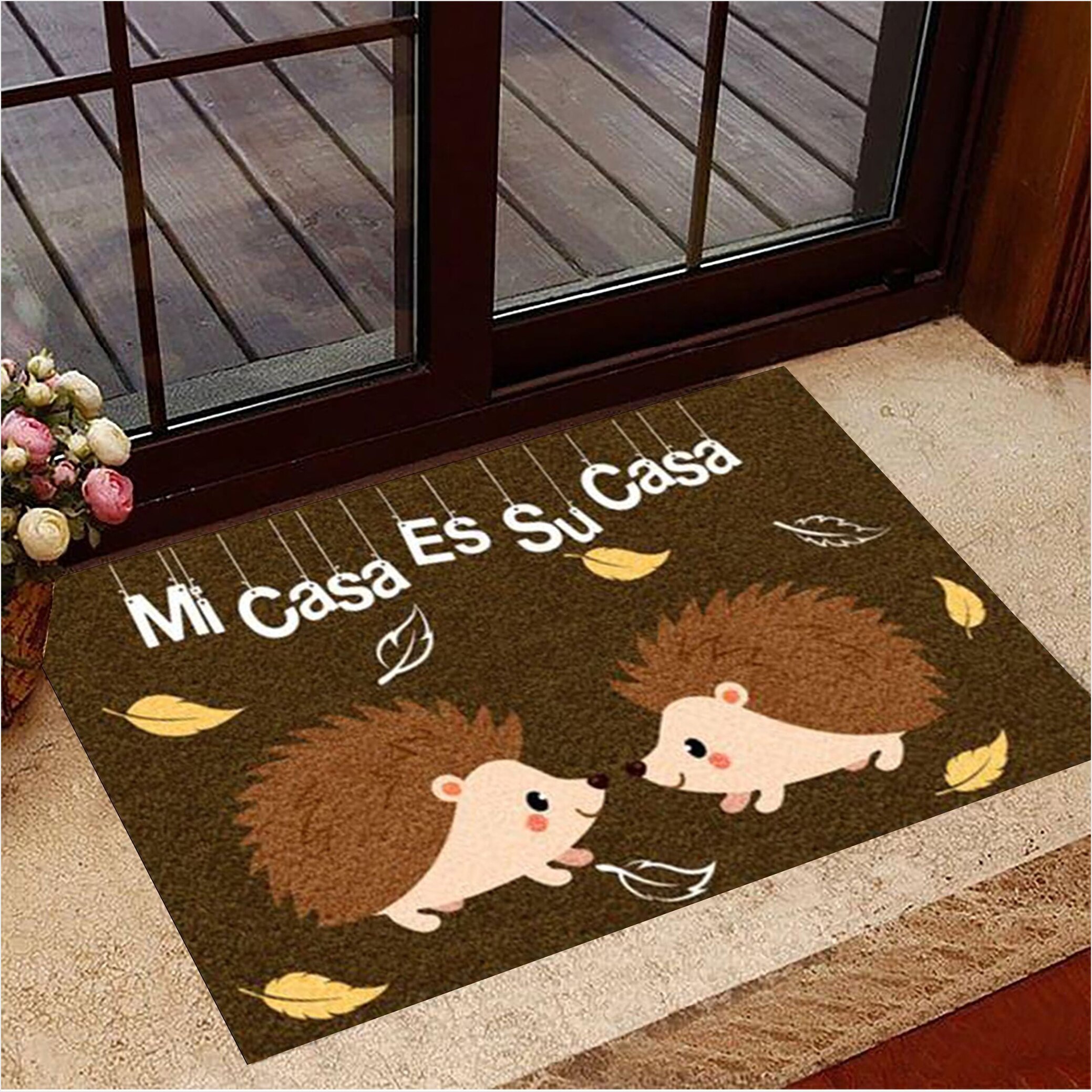 Hedgehog Mi Casa Es Su Casa Doormat Fall Welcome Mat New Home Gift Ideas Gifts For Besties-1