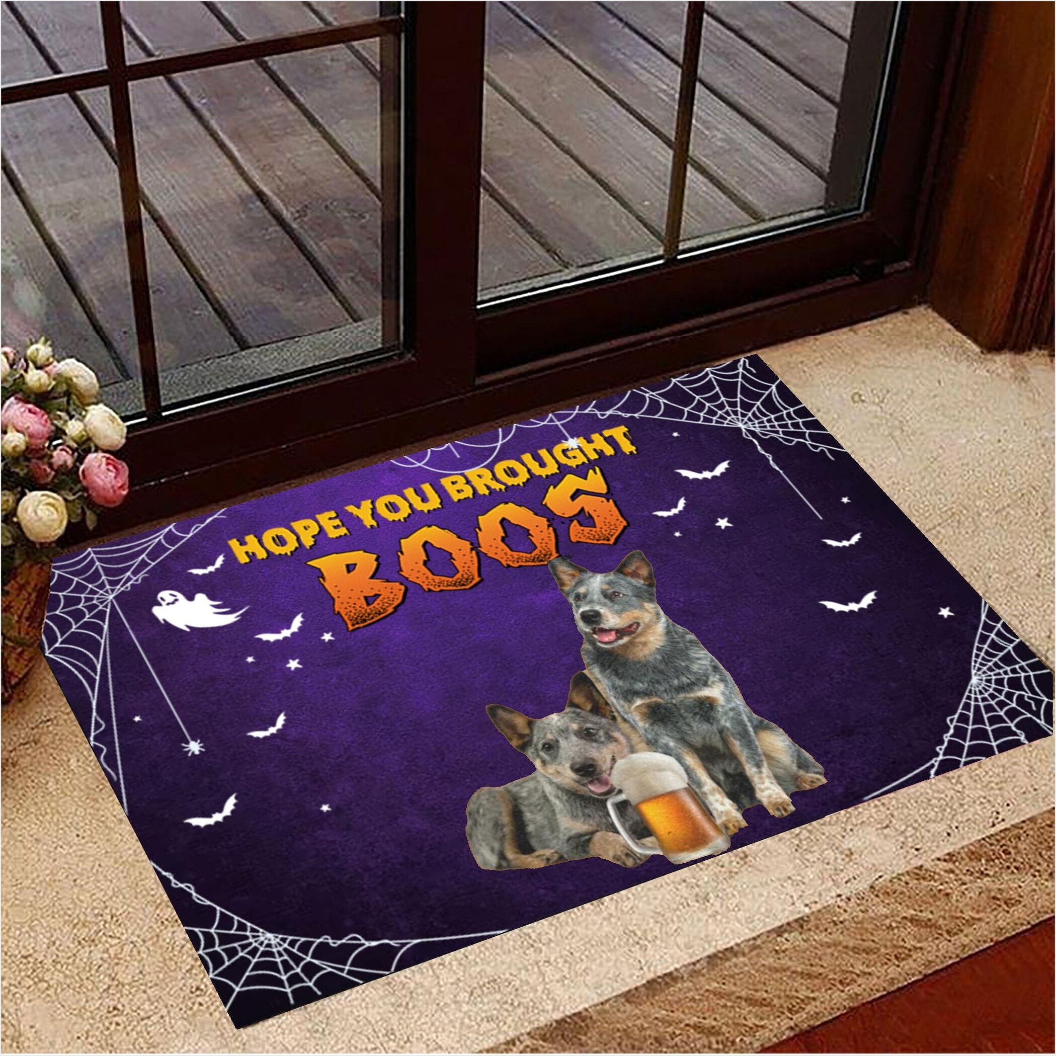 Heeler Hope You Brought Boos Doormat Beer Doormat Living Room Halloween Decor Gifts For Besties-1