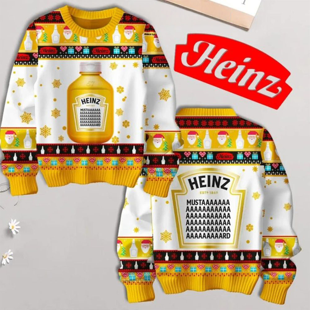 Heinz Mustard It's Not Enough For 2024 Christmas Ugly Sweater Gifts For Him-1