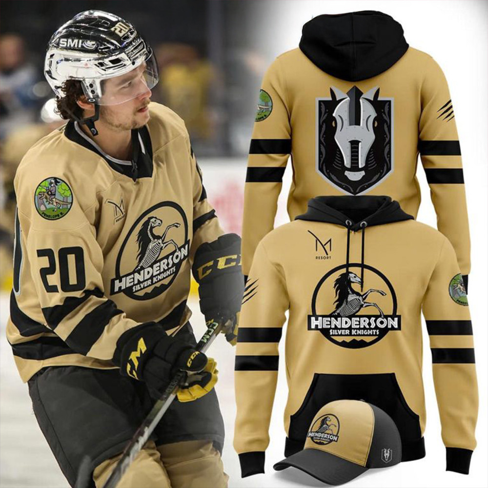 Henderson Silver Knights Jurassic Knight Hoodie Gift Ideas For Hockey Fans-1