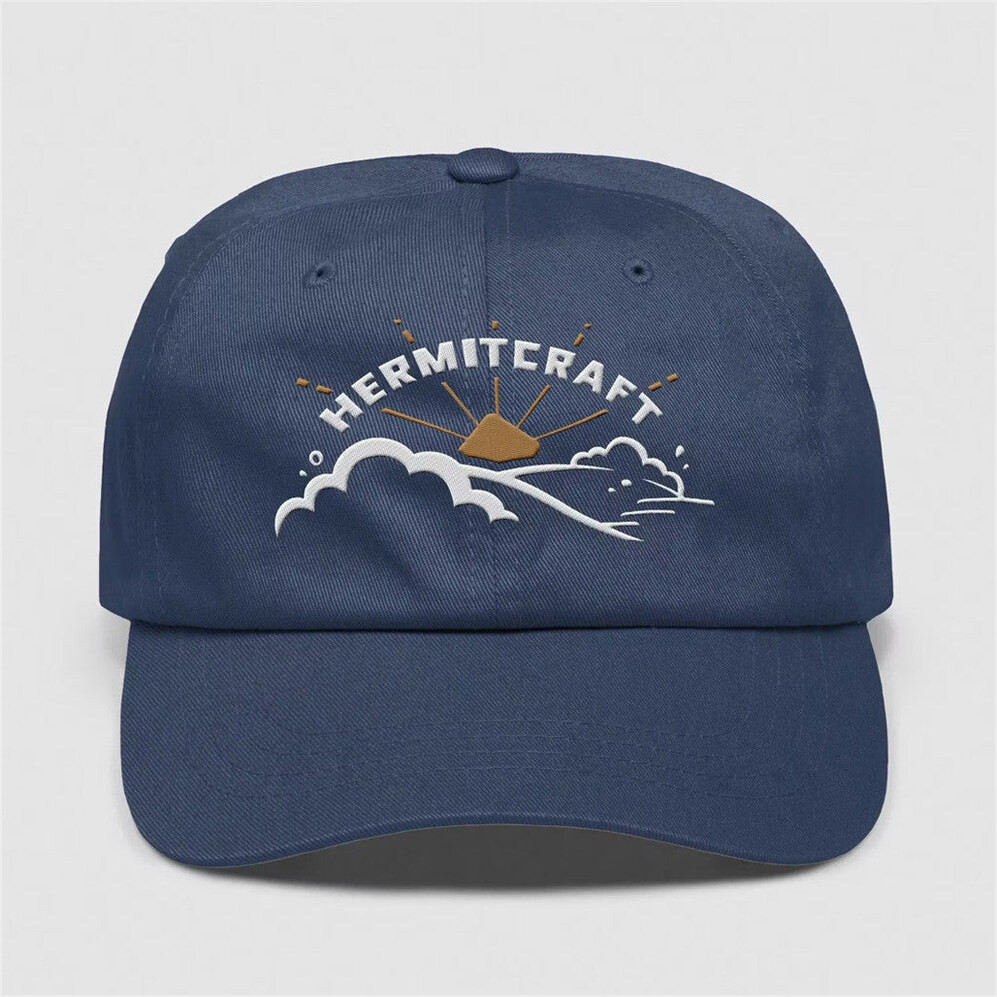 Hermitcraft Merch Navy Sunrise Hat Embroidered Gift For Boyfriend Birthday Gifts For Friends-1