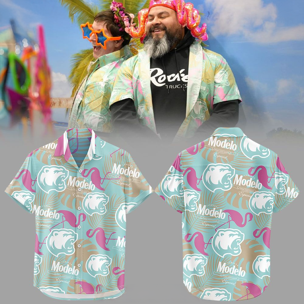 Hershey Bears Corona Modelo Hawaiian Shirt Hershey Bears Merch Dad Gifts For Father's Day 2025-1