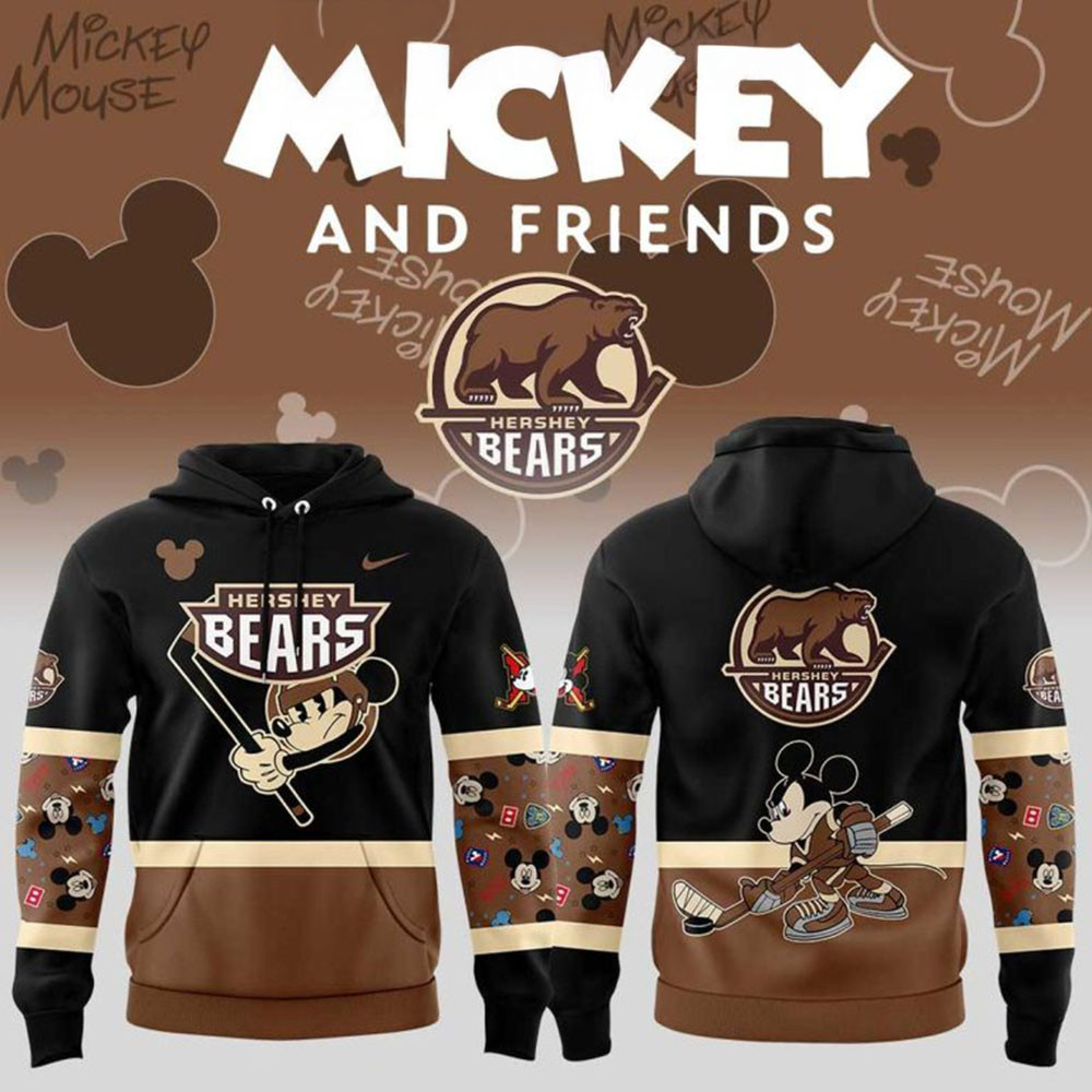 Hershey Bears Mickey And Friends Hoodie Best Father's Day Gifts For Husband-1